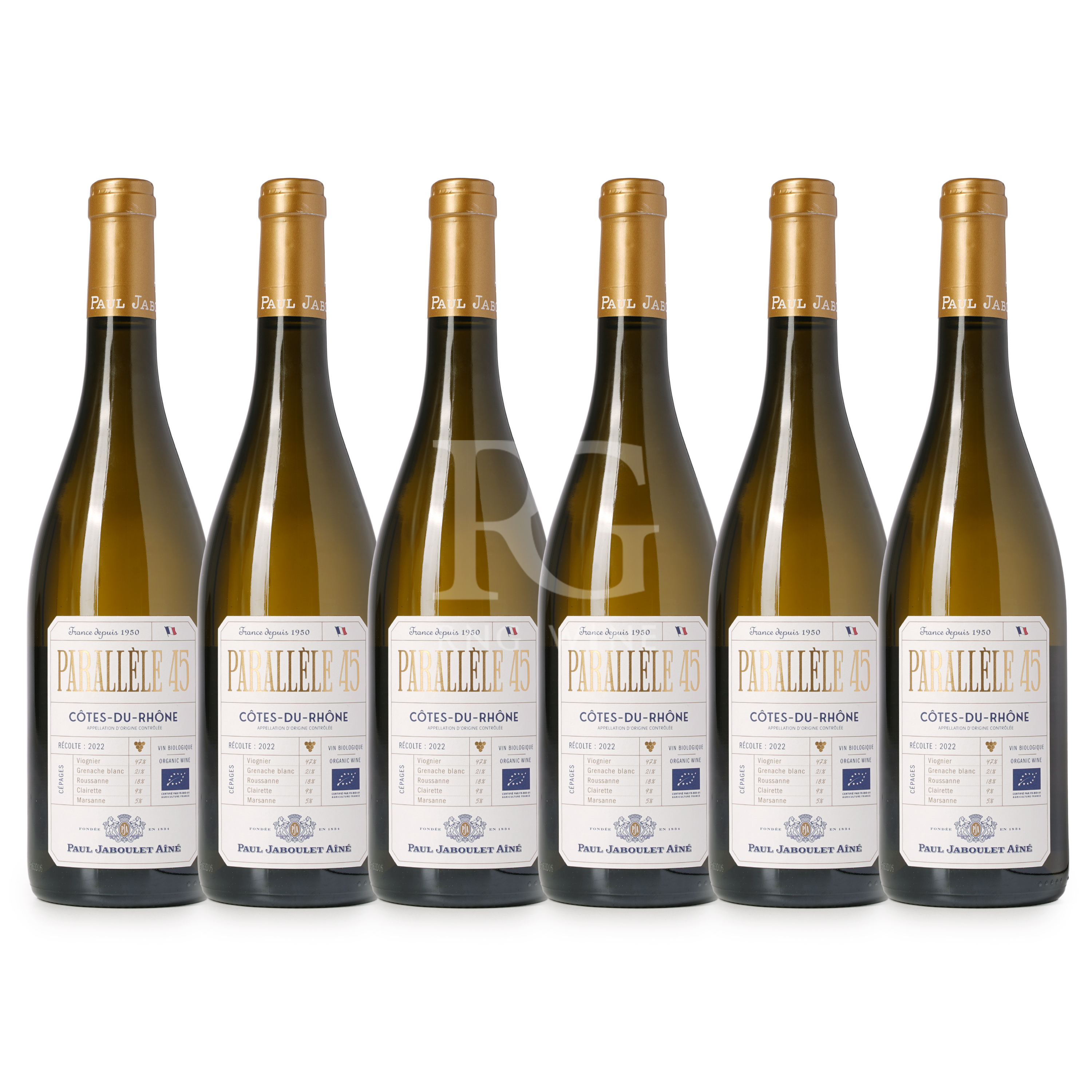 Paul Jaboulet Cotes du Rhone Parallele 45 Blanc 2022 - 6 Bottle Pack