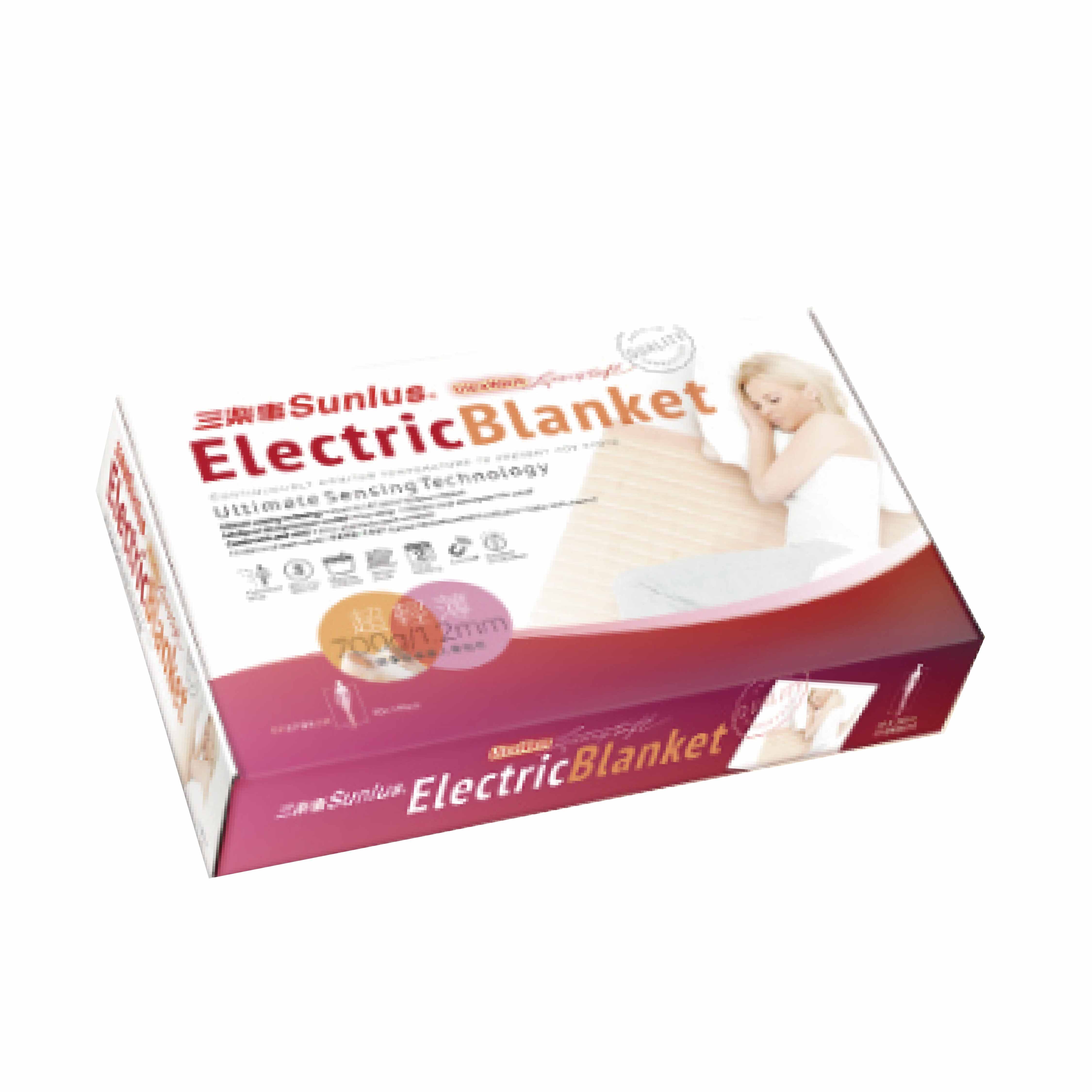 Sunlus三樂事輕薄單人電熱毯(SP2701OR)尺寸80X140cm