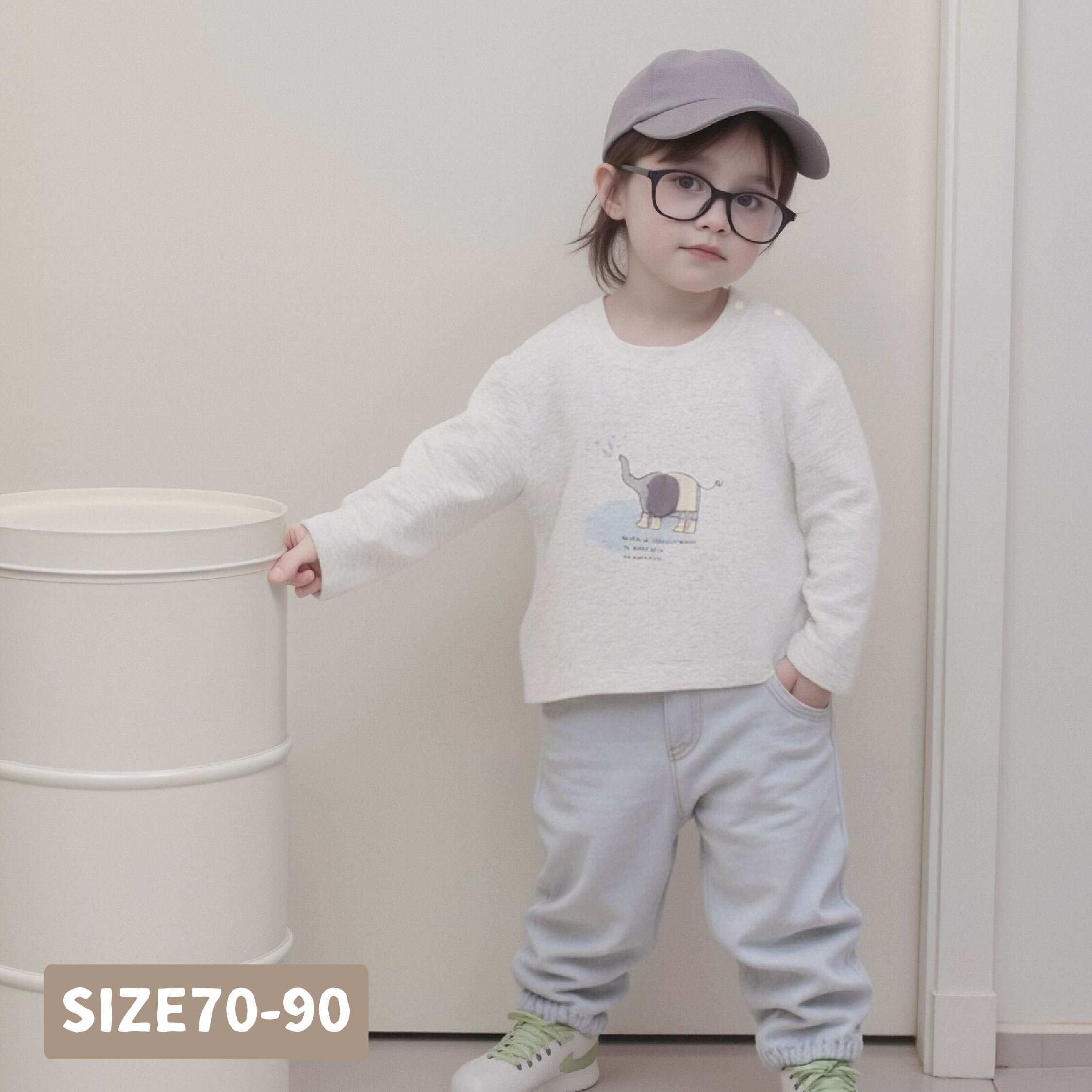 【H55929】淘氣小象玩水趣上衣/內搭衣＊二色