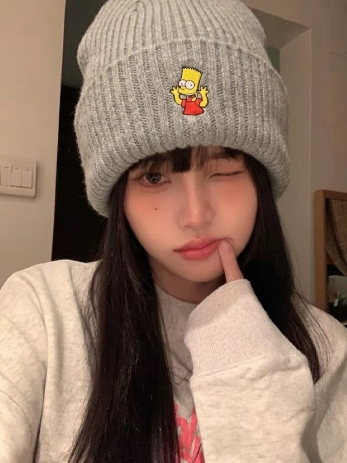 THE SIMPSONS辛普森一家 刺繡毛帽