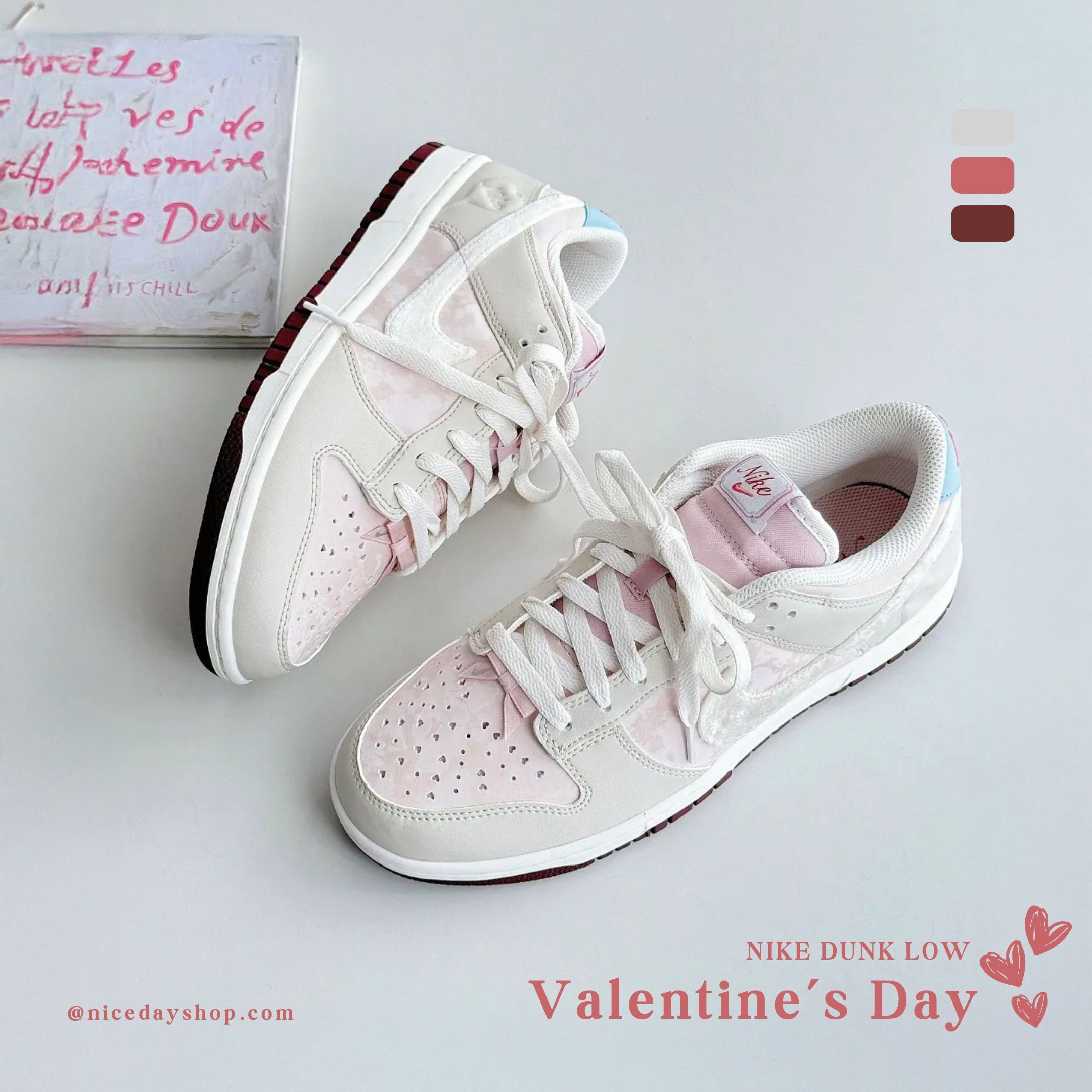 NICEDAY 現貨 Nike Dunk Low 情人節 2026 粉色 愛心 毛毛 絨毛 女鞋 IQ1145-610