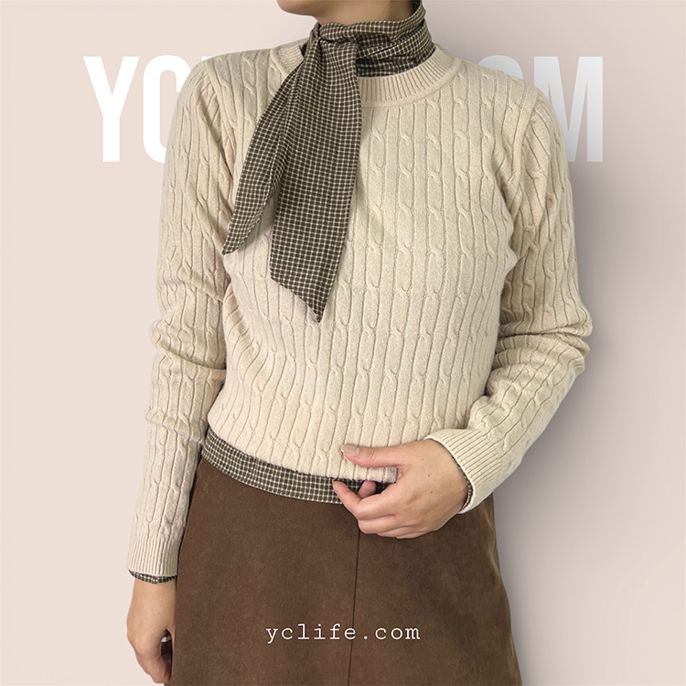 柔感刷毛綁帶格紋襯衫