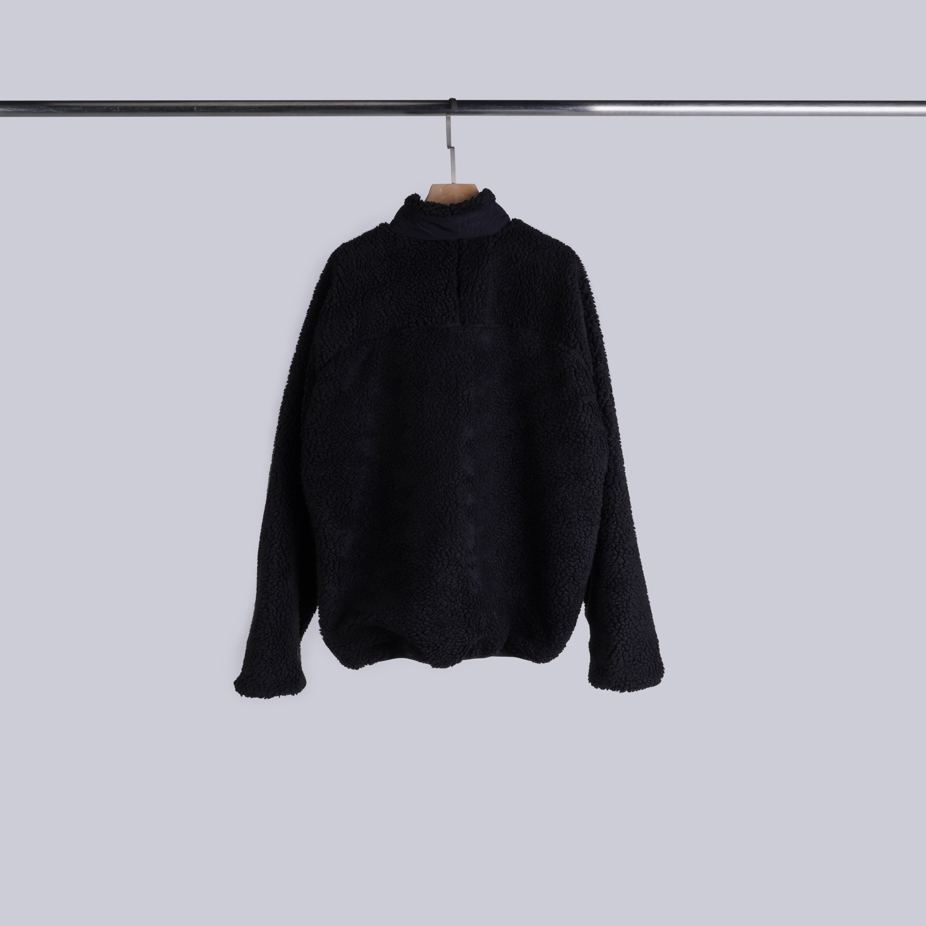 設計感拼接正反二穿毛毛外套 | 就是黒