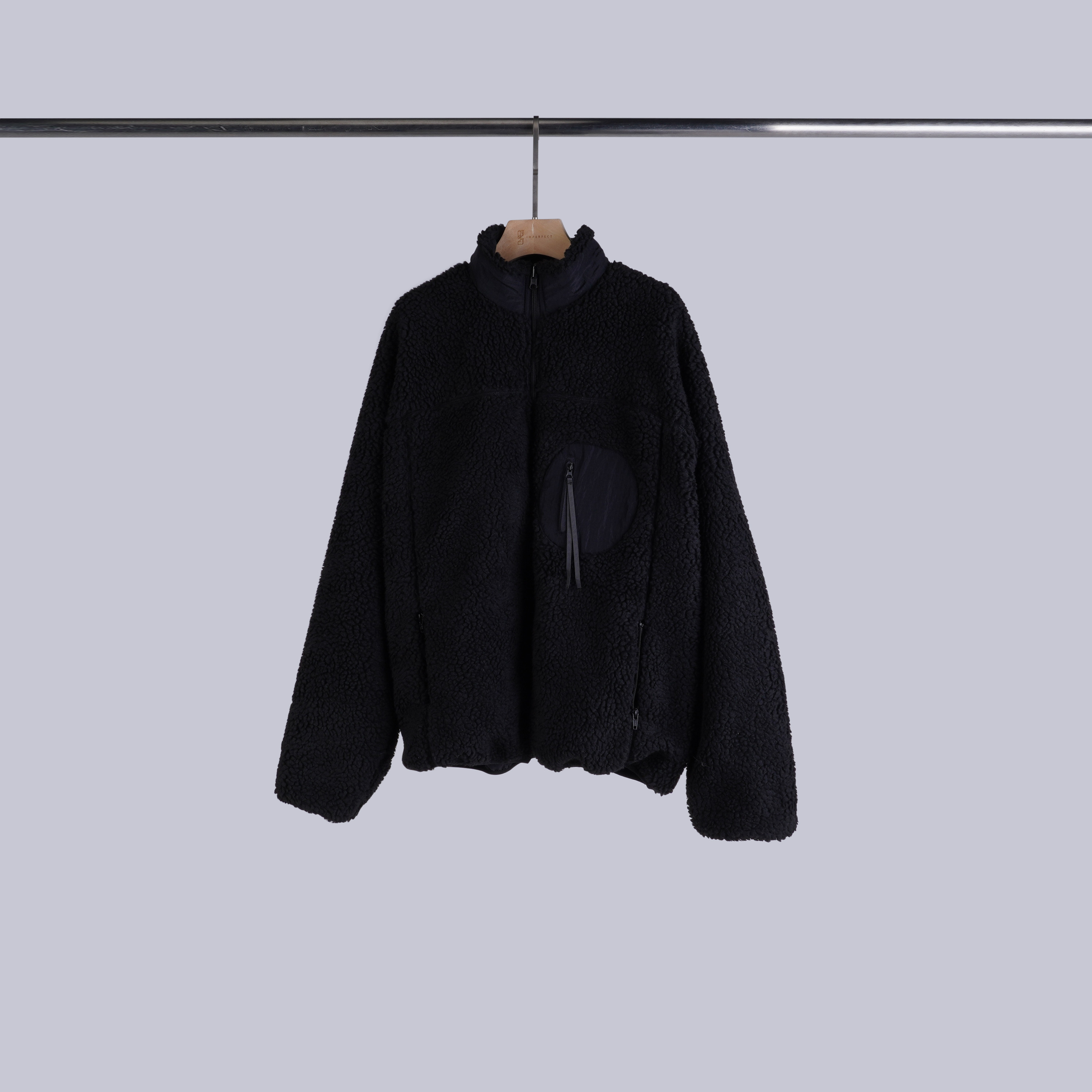 設計感拼接正反二穿毛毛外套 | 就是黒