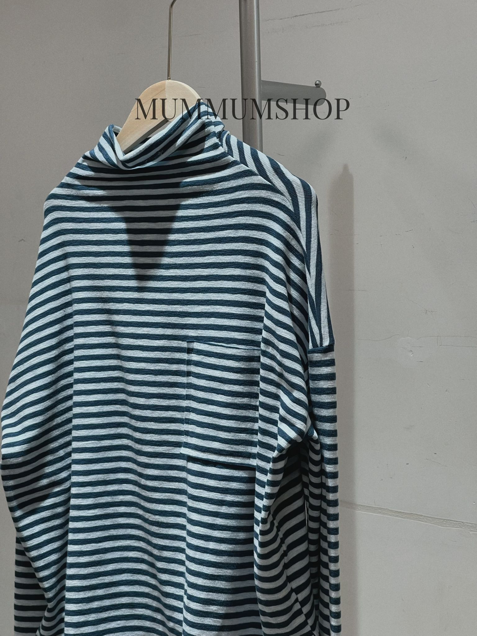 0213121/休閒間條高領長袖/48/48/24-25