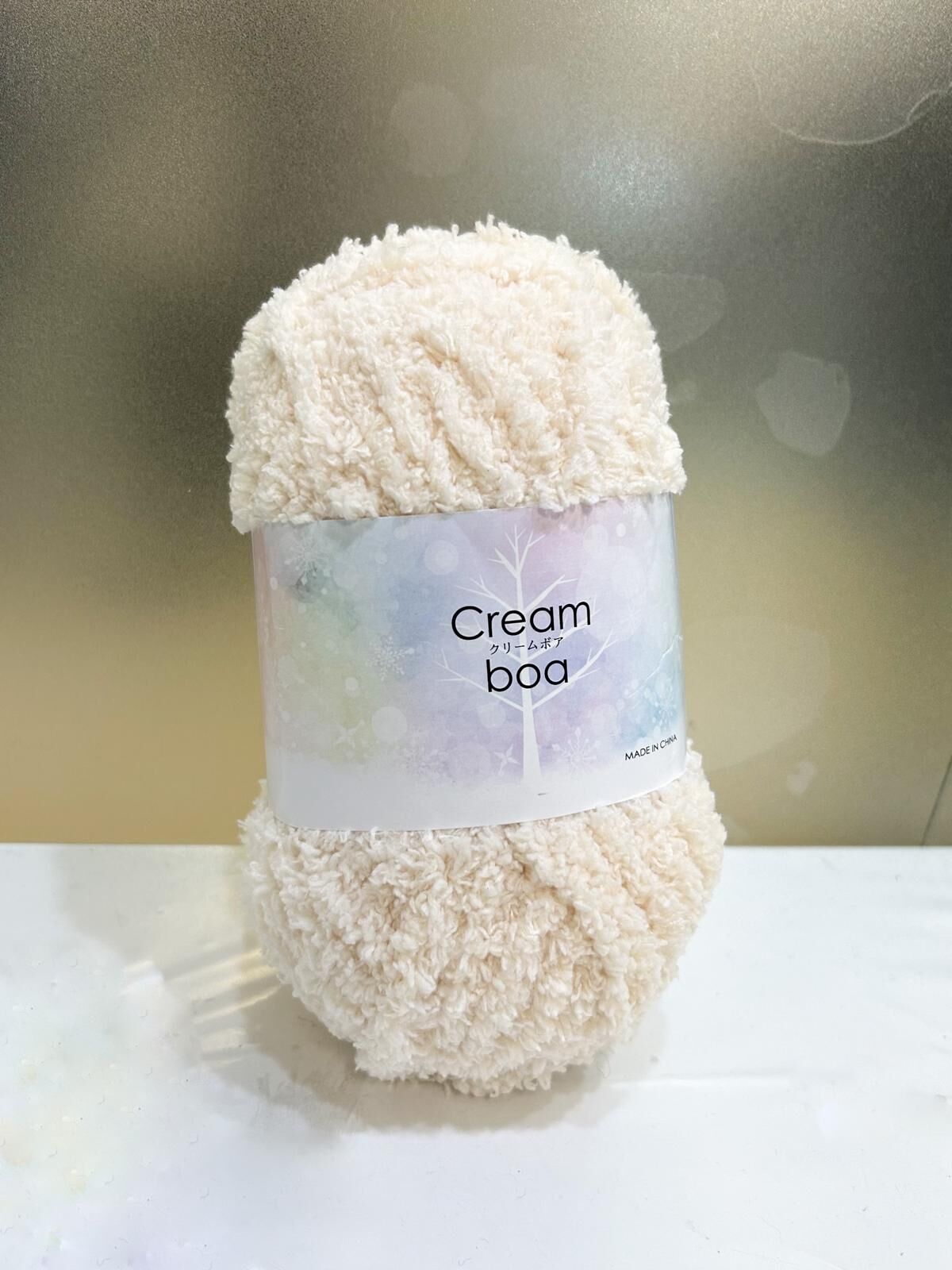 ! New！Cream Boa 毛毛線