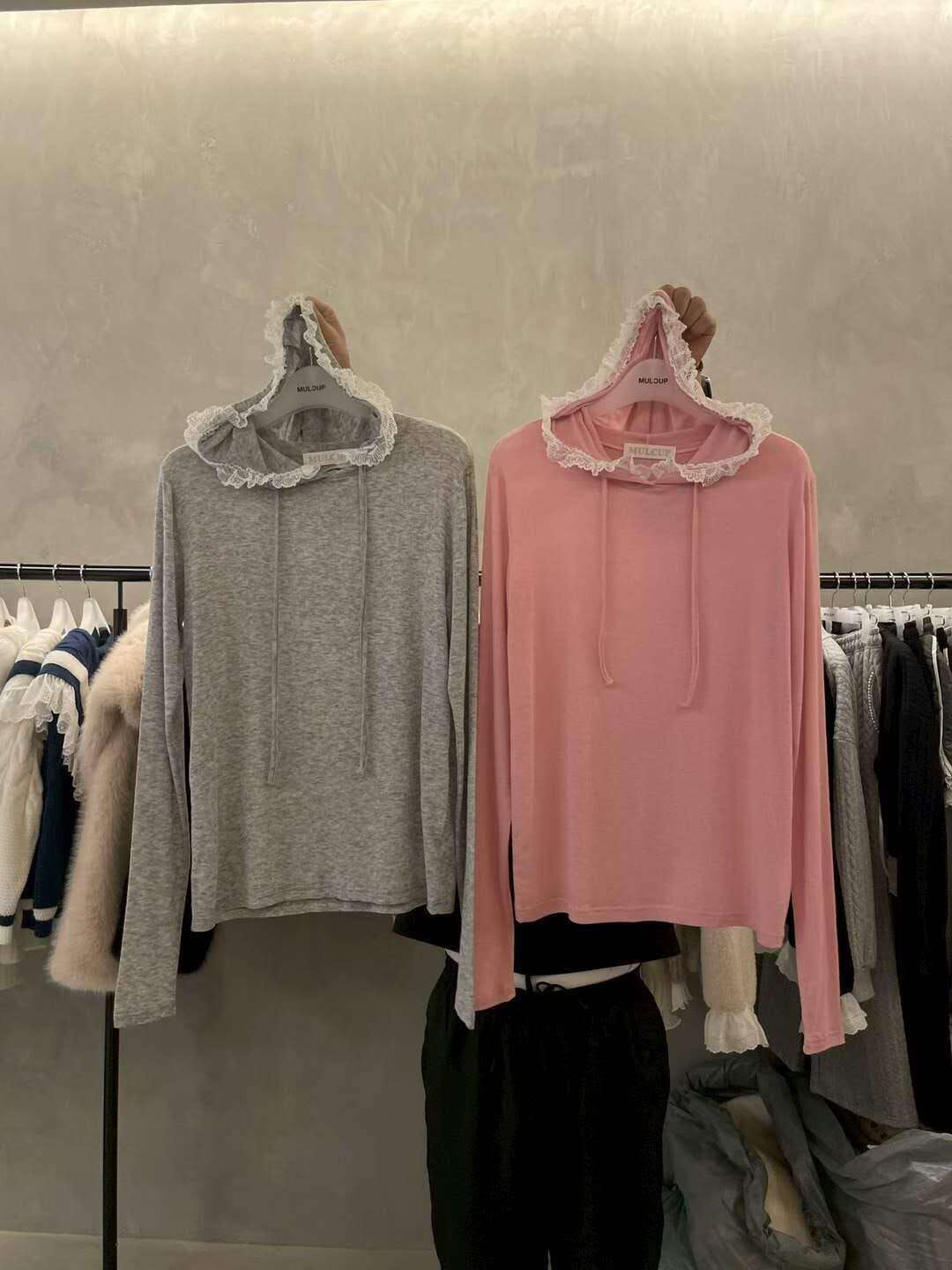 MP5413 簡約蕾絲連帽薄衛衣 *特價* (優惠碼同充值購物金不適用)