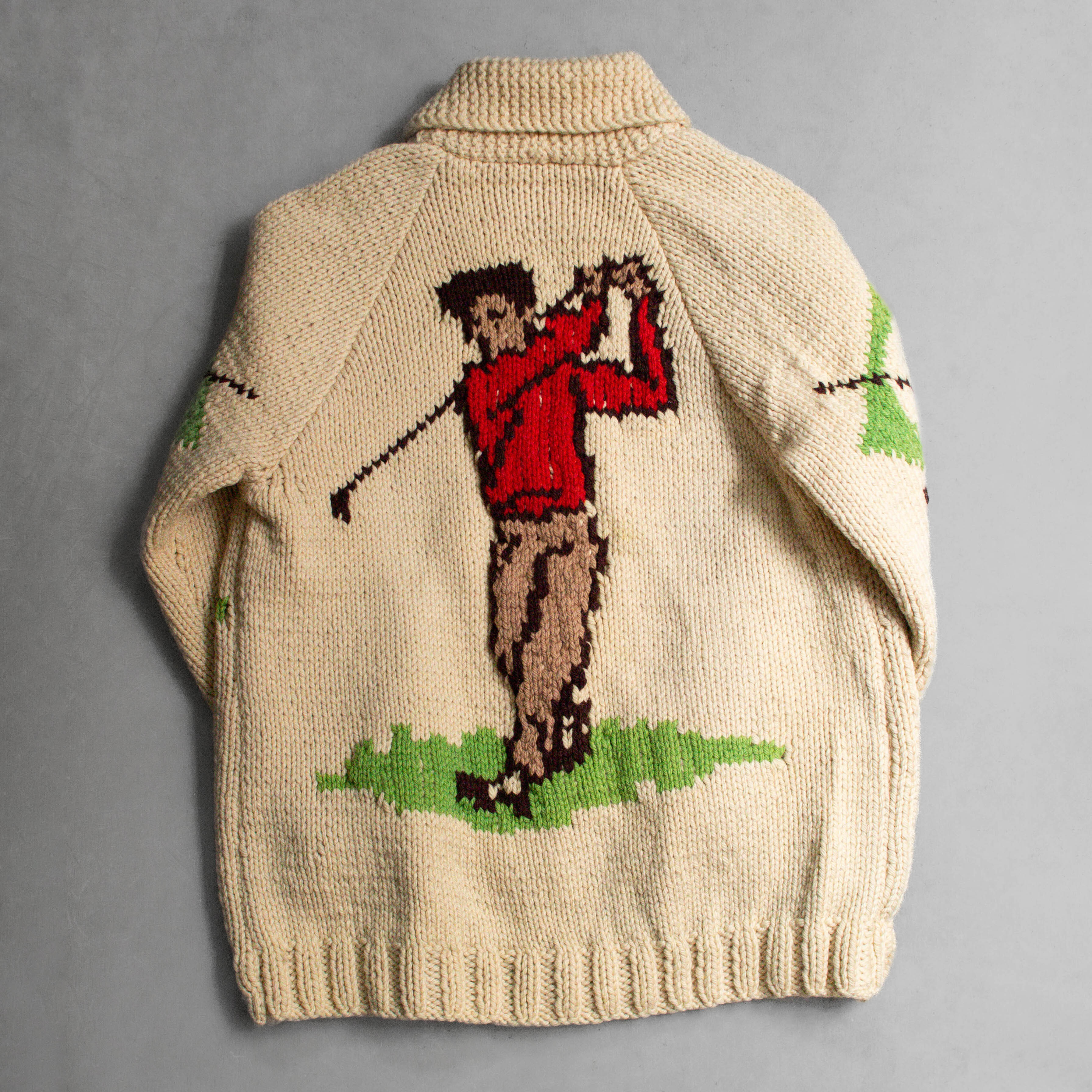 VINTAGE COWICHAN CARDIGAN 美國 米白 高爾夫 羊毛 針織 考津 毛衣 外套