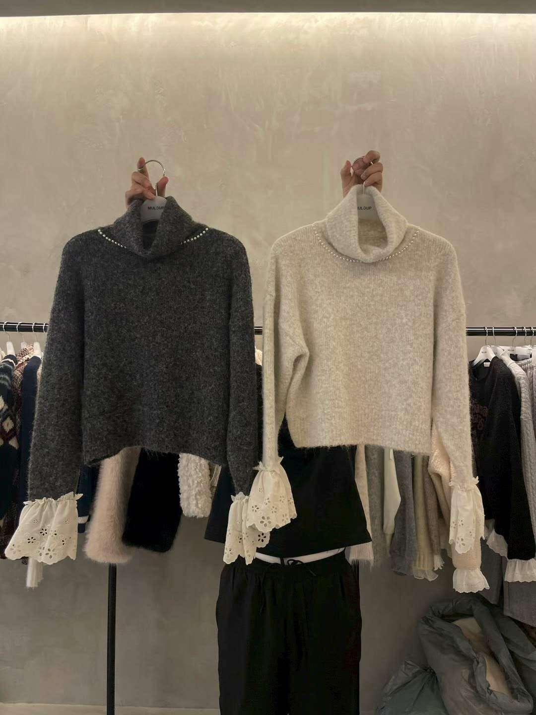 MP5420 堆堆樽領鉤花袖短版上衣 *特價* (優惠碼同充值購物金不適用)