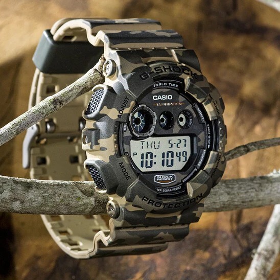 【CASIO 卡西歐】G-SHOCK 大螢幕多功能耐衝擊 迷彩系列 街頭潮流的完美配搭 電子錶 手錶 GD-120CM-5