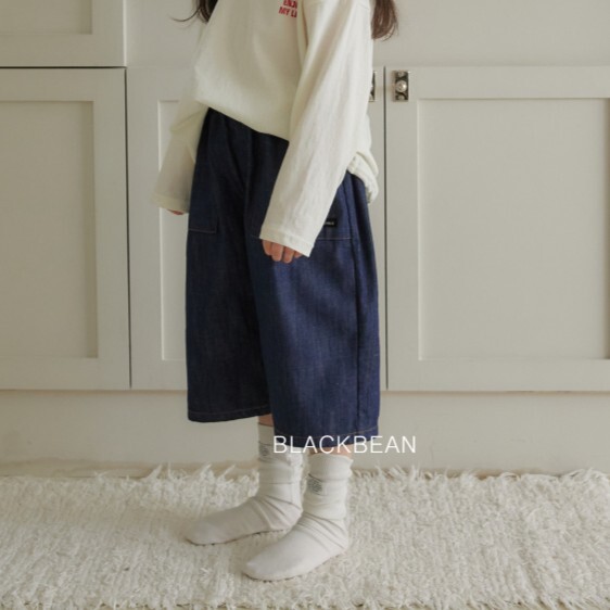 90-120 口袋牛仔及膝褲