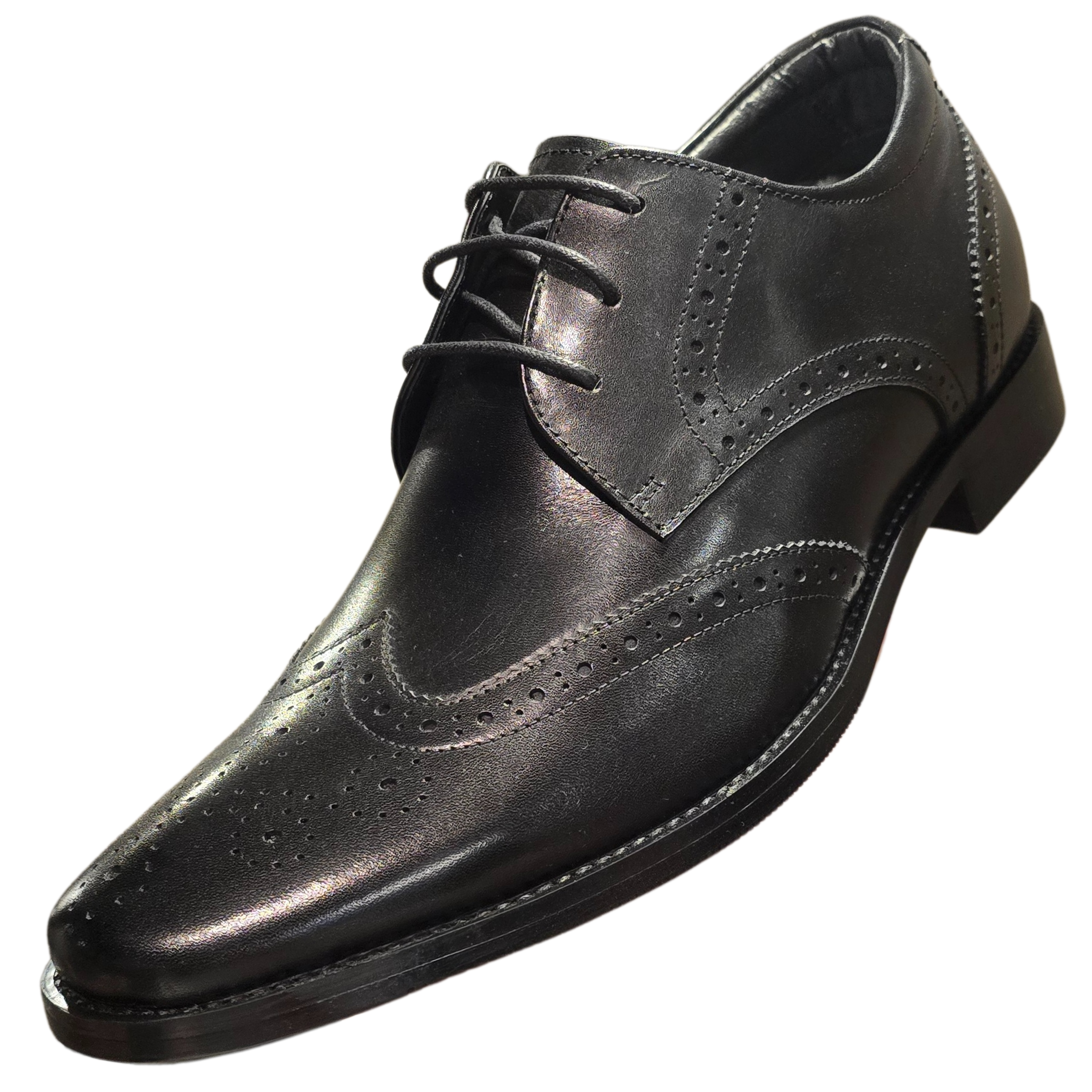 Revic 男裝皮鞋｜ EH-02 ｜黑色內增高皮鞋