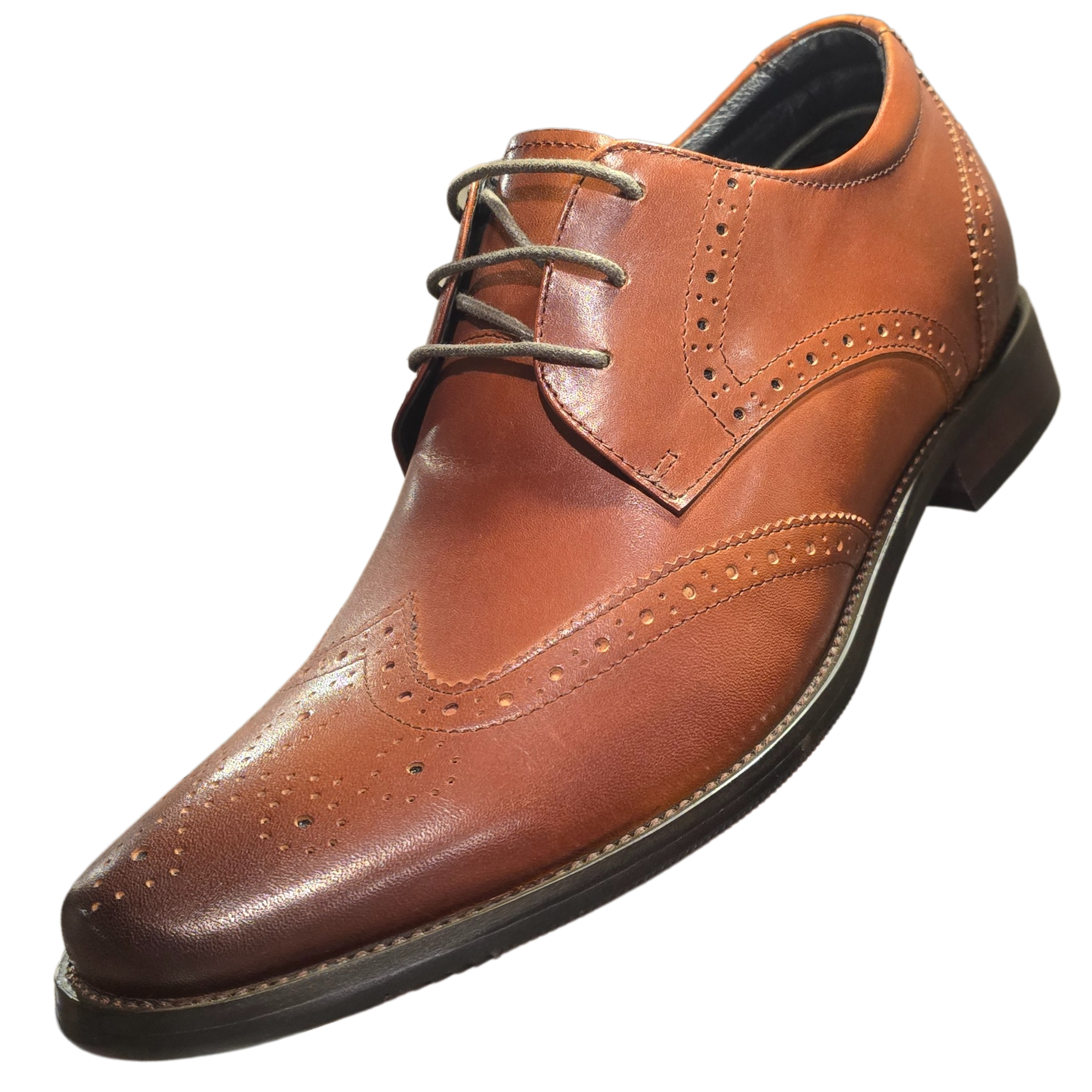 Revic 男裝皮鞋｜ EH-01 ｜棕色內增高皮鞋