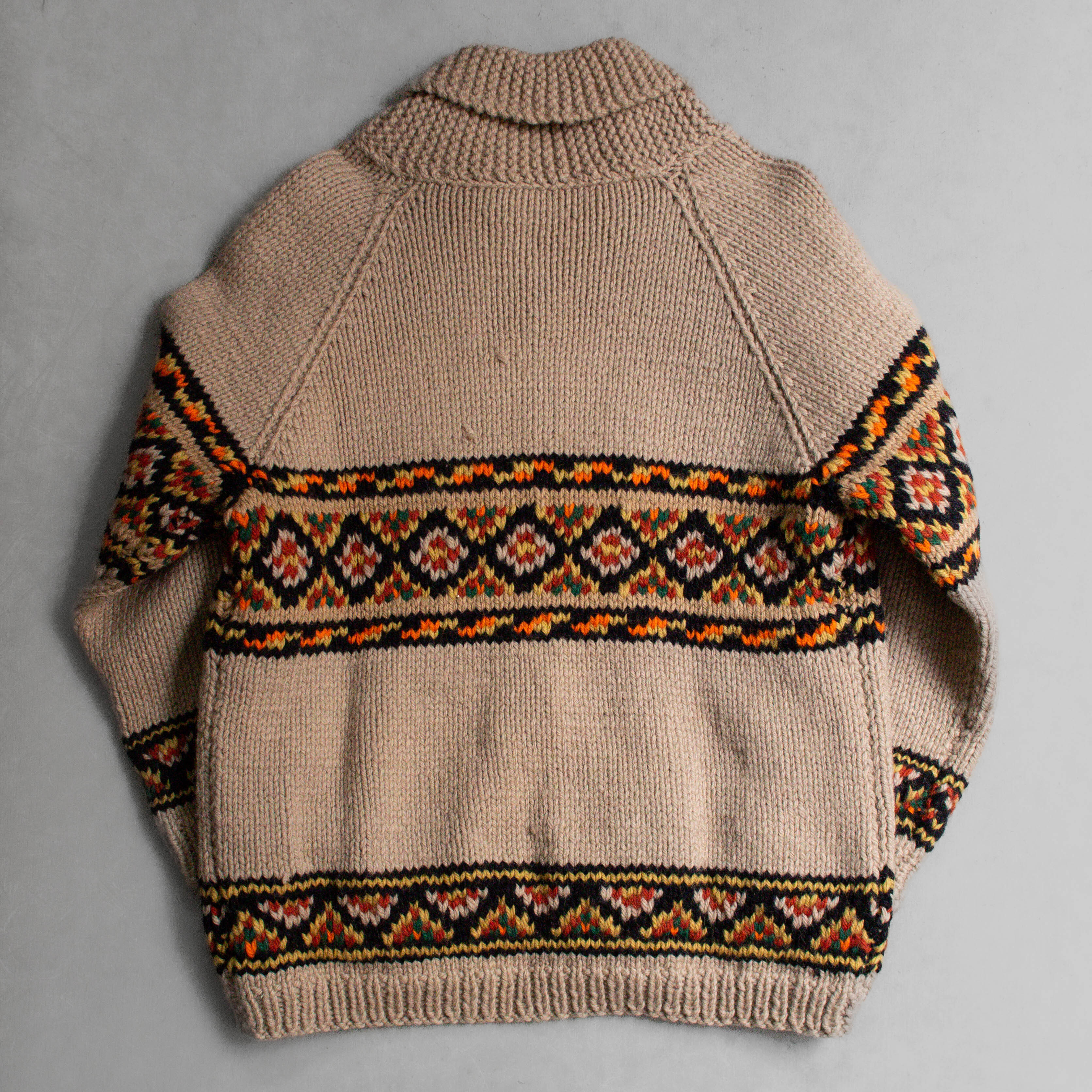 VINTAGE COWICHAN CARDIGAN 美國 卡其色 雪花 羊毛 針織 考津 毛衣 外套