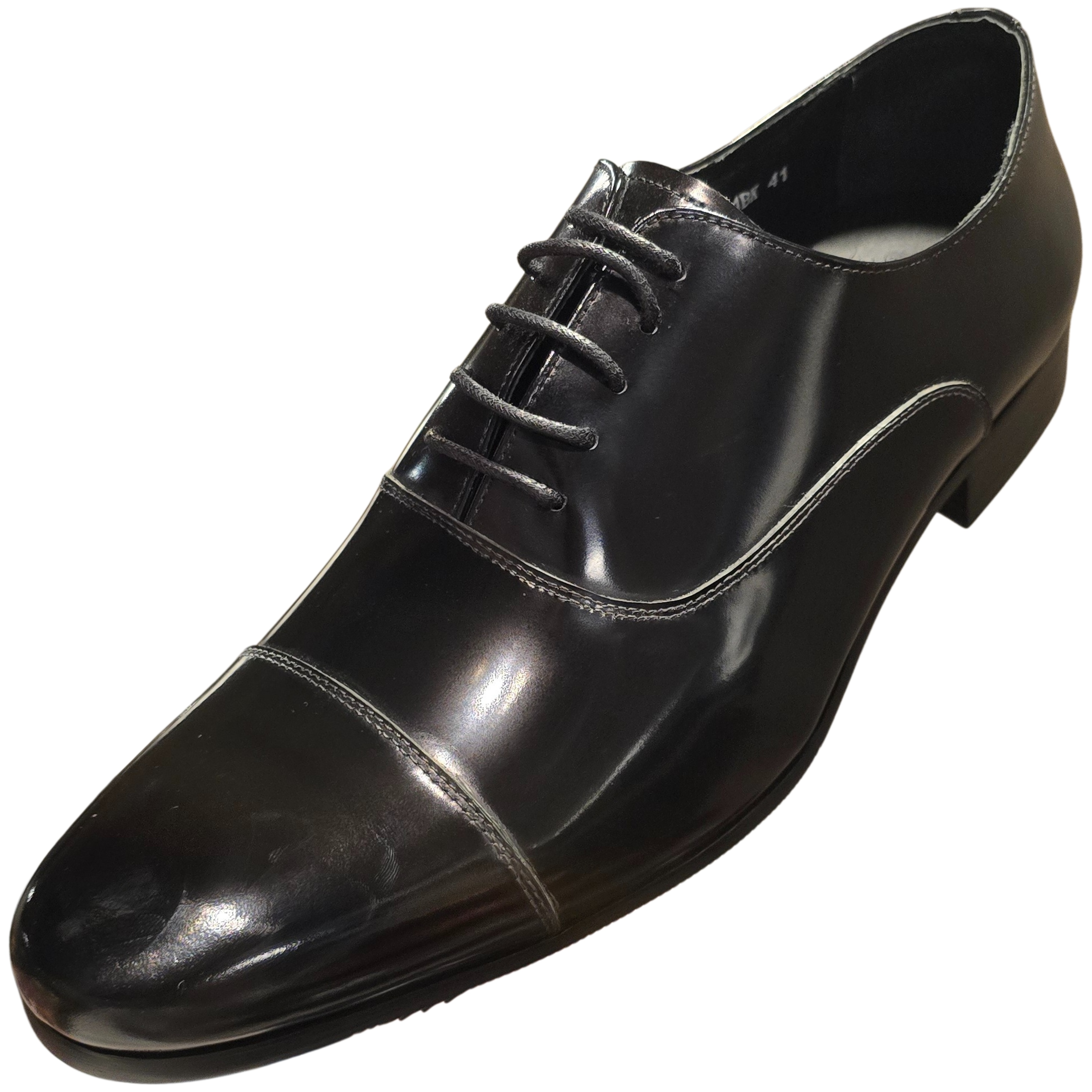 Revic 男裝皮鞋｜TCF-41｜黑色橫式牛津皮鞋