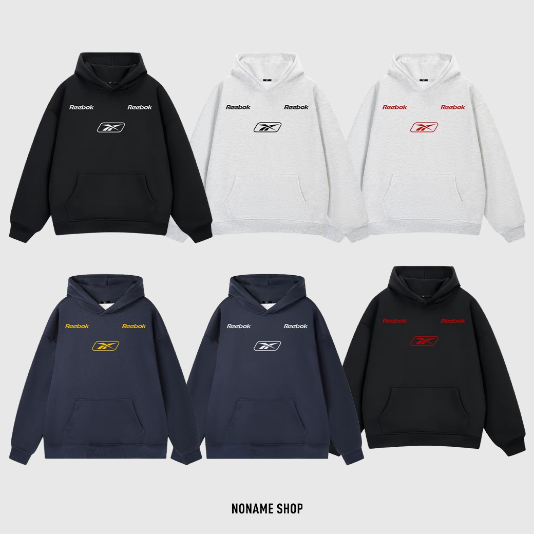 REEBOK 美式 街頭 復古 重磅 加絨 寬鬆 帽TEE 六色 (男/女同款)