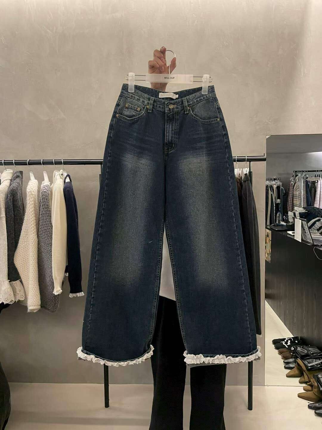 MP5430 直筒貓鬚洗水牛仔褲 *特價* (優惠碼同充值購物金不適用)