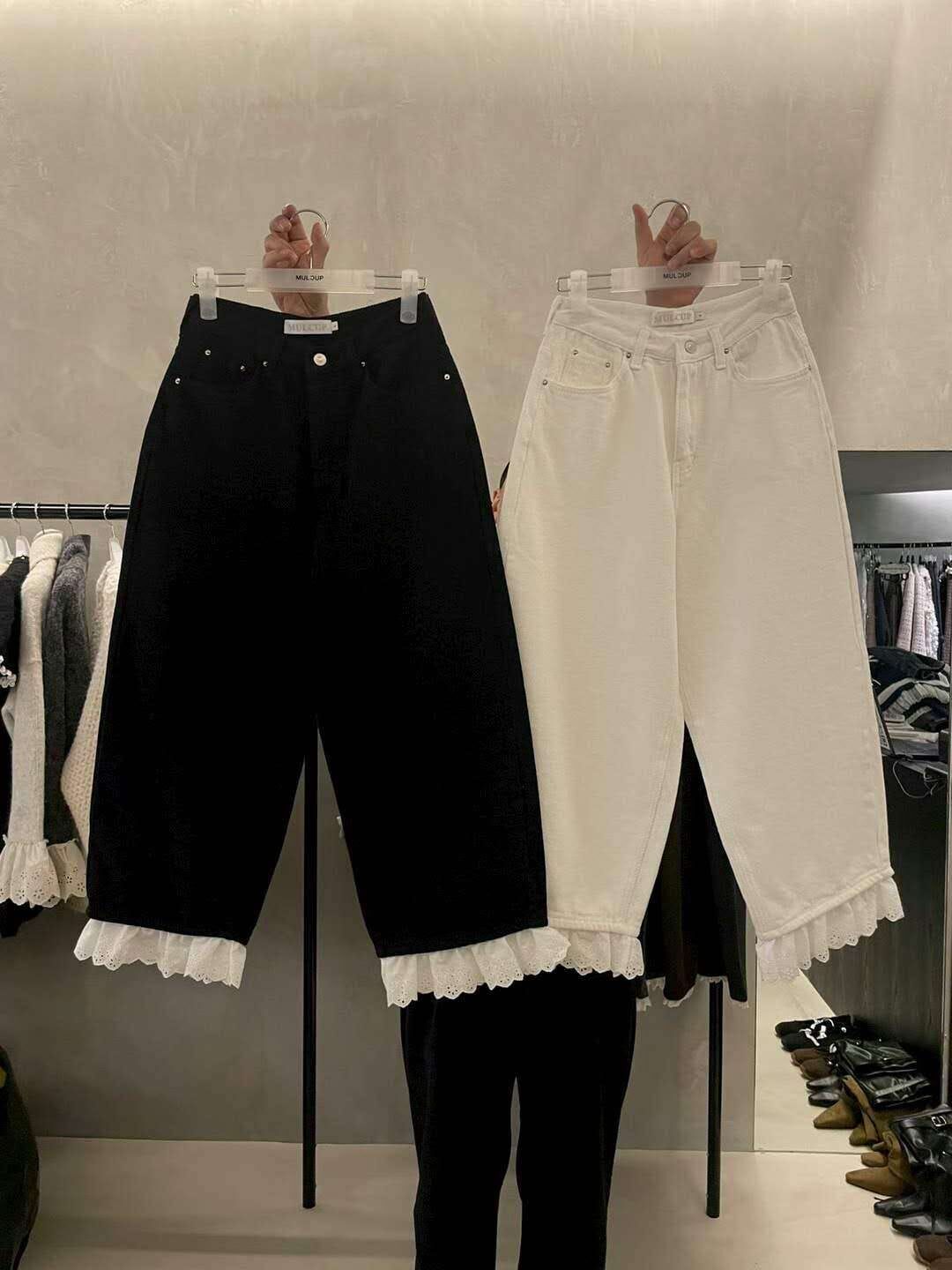 MP5431 刺繡鉤花高腰寬鬆牛仔褲 *特價* (優惠碼同充值購物金不適用)