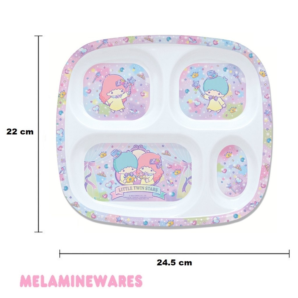 雙星仙子 Sanrio  10.4" 方形隔碟 (科學瓷)