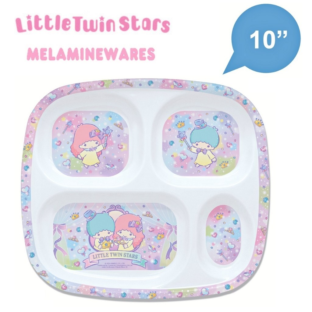 雙星仙子 Sanrio  10.4" 方形隔碟 (科學瓷)