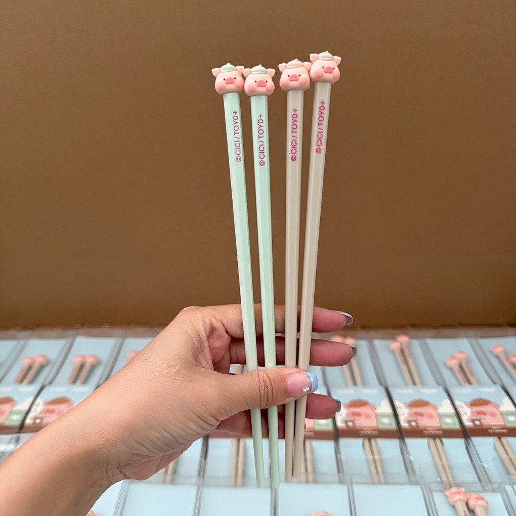 《6532》可愛報童帽小豬合金筷