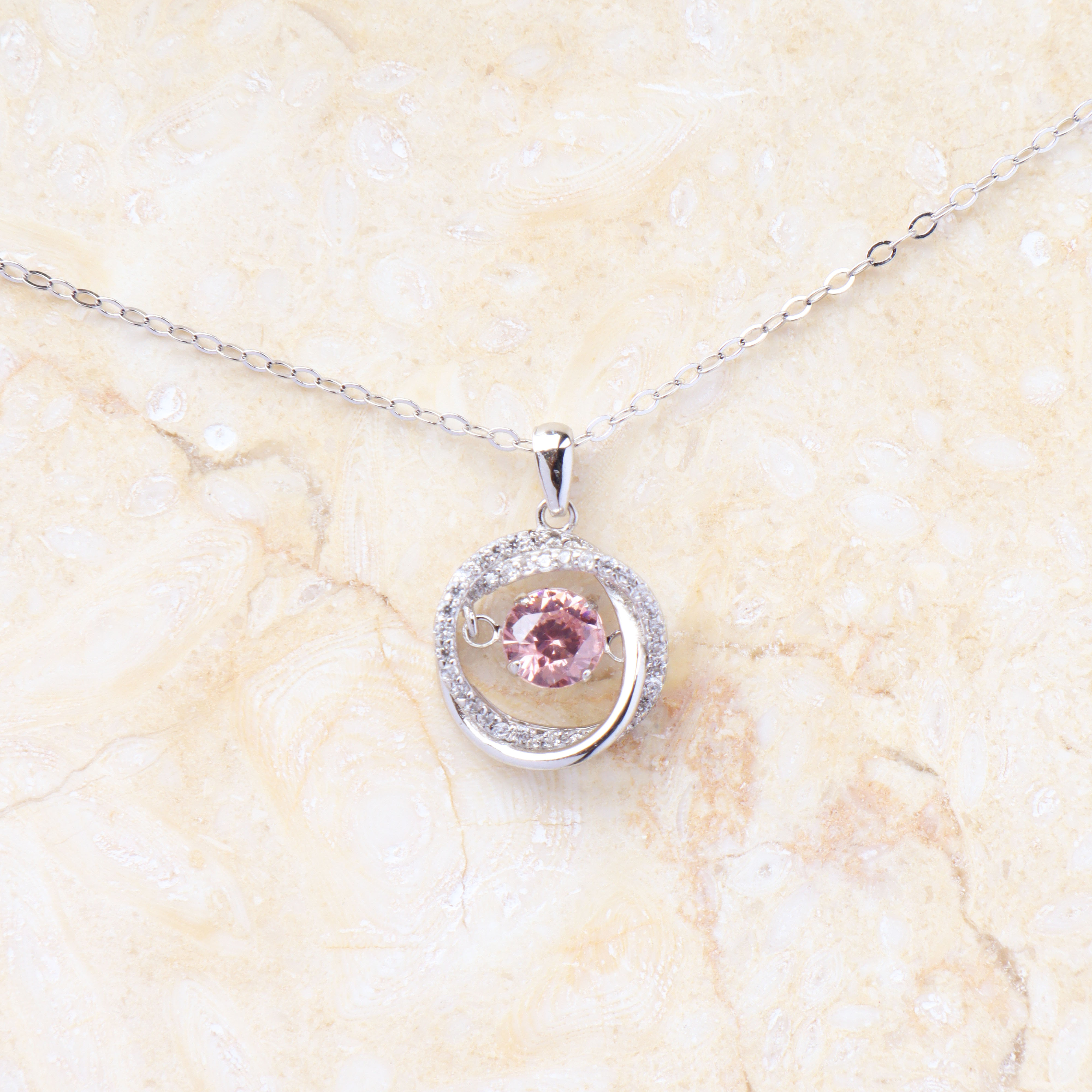 Silver/恆圓．開運紅變色石項鍊