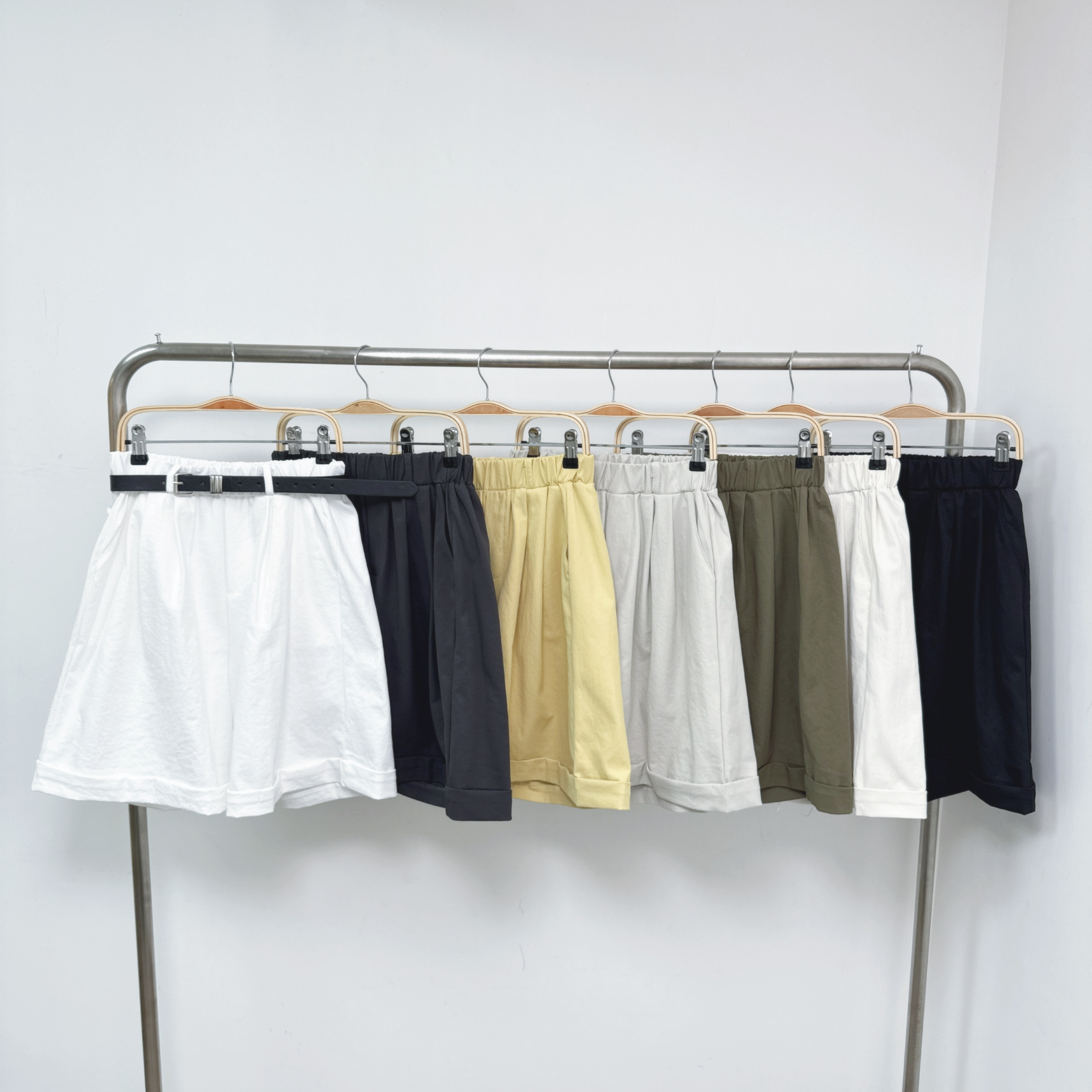 【預訂】第二團～摺腳斜布中褲-送腰帶 (P15-P21)