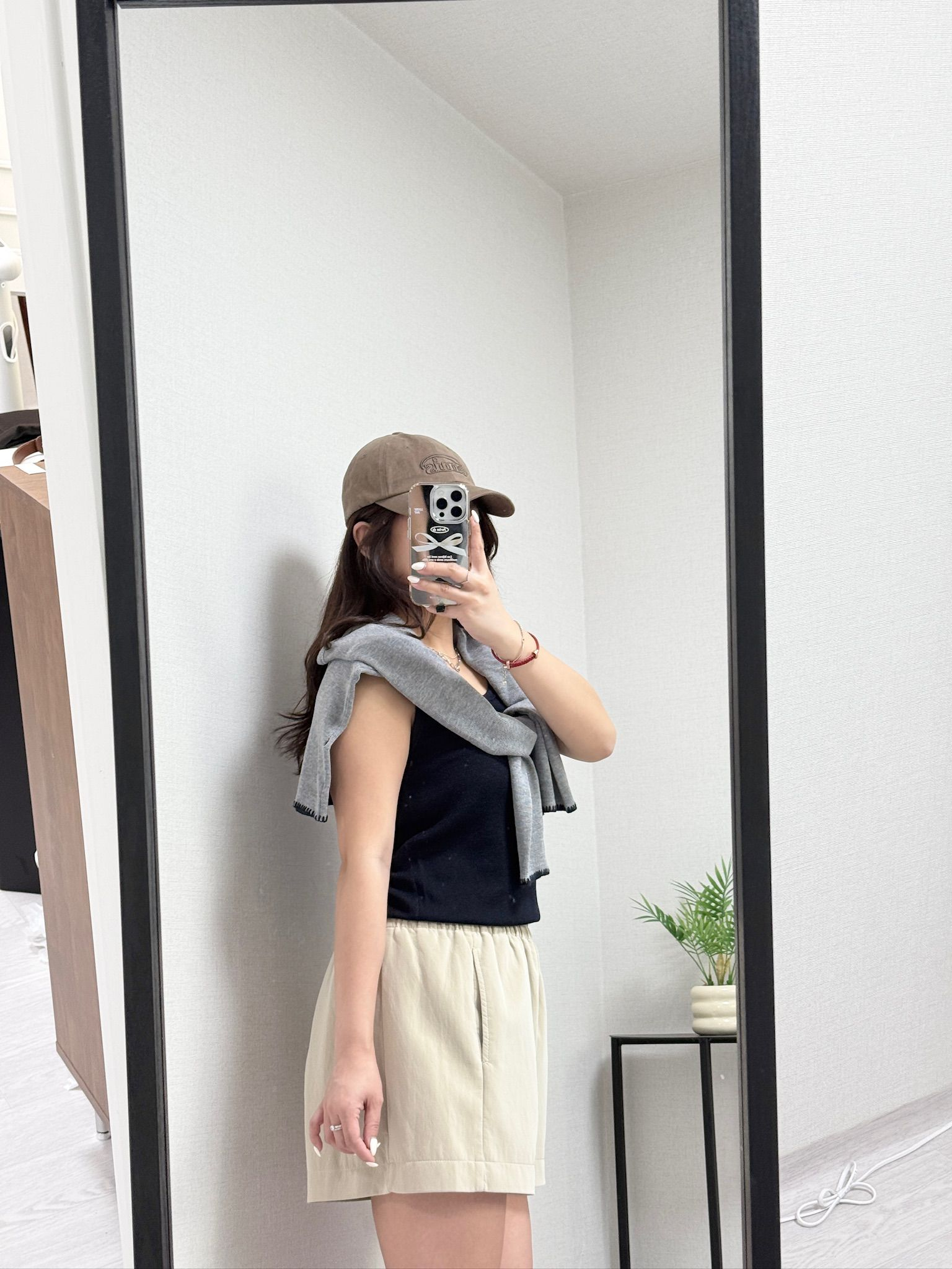 霧面橡筋皮褲(米色)