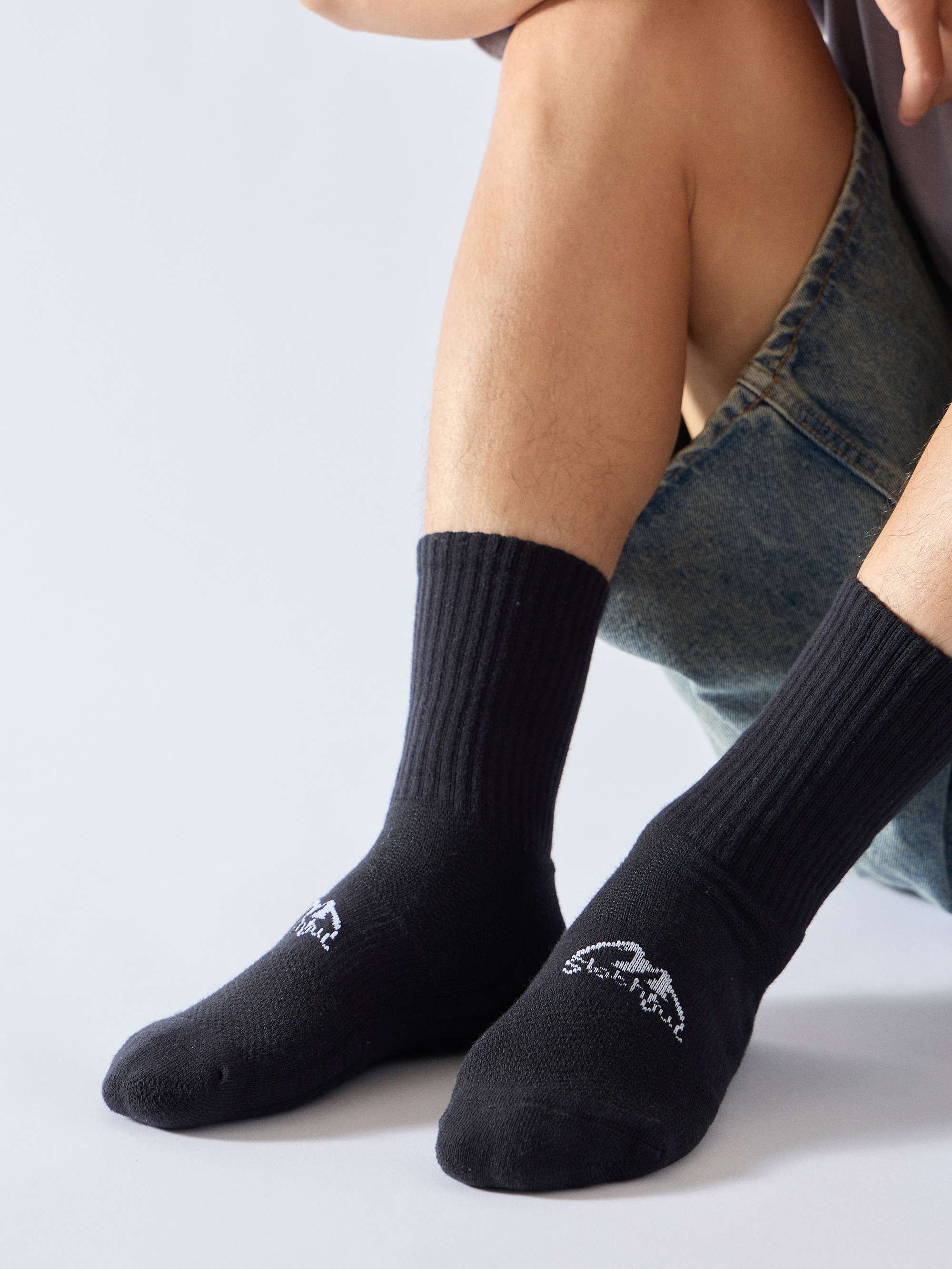 素色加厚毛巾襪