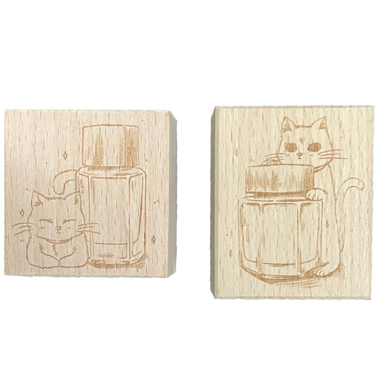 貓喵木製印章