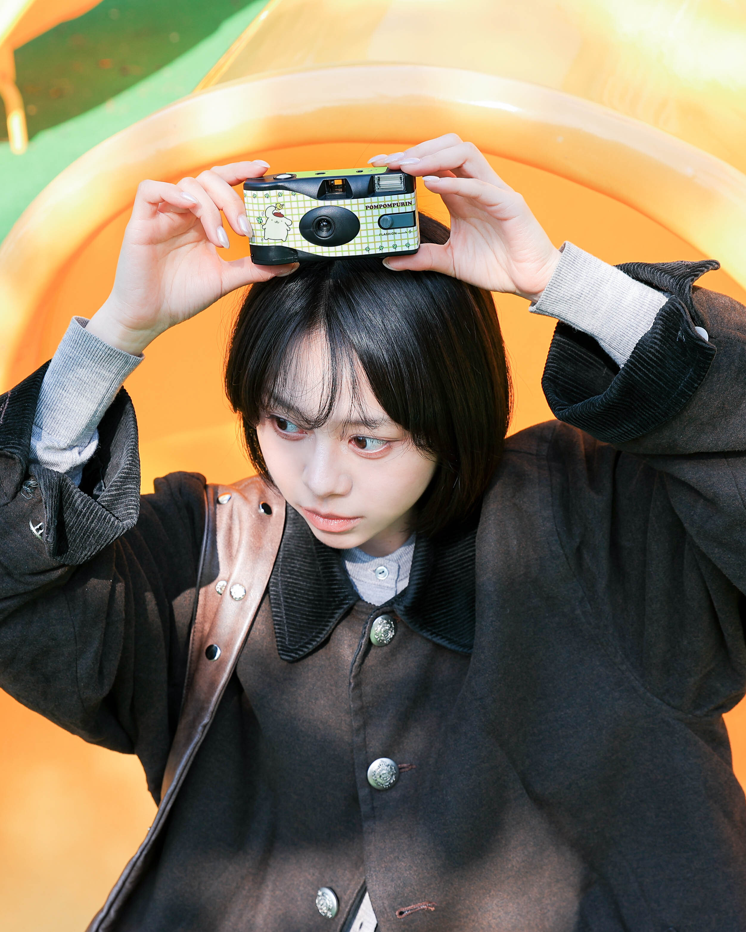 Sanrio Camera Blind Box 三麗鷗一次性即可拍盲盒 布丁狗格紋款正面官方照