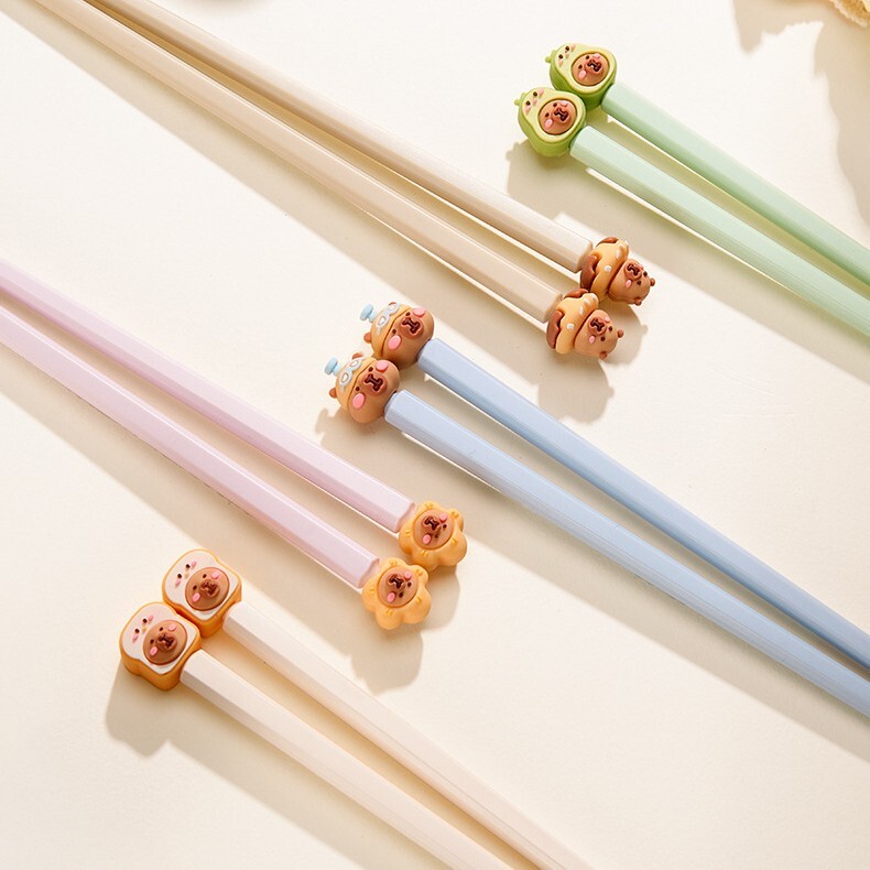 《6533》造型卡皮巴拉兒童合金筷