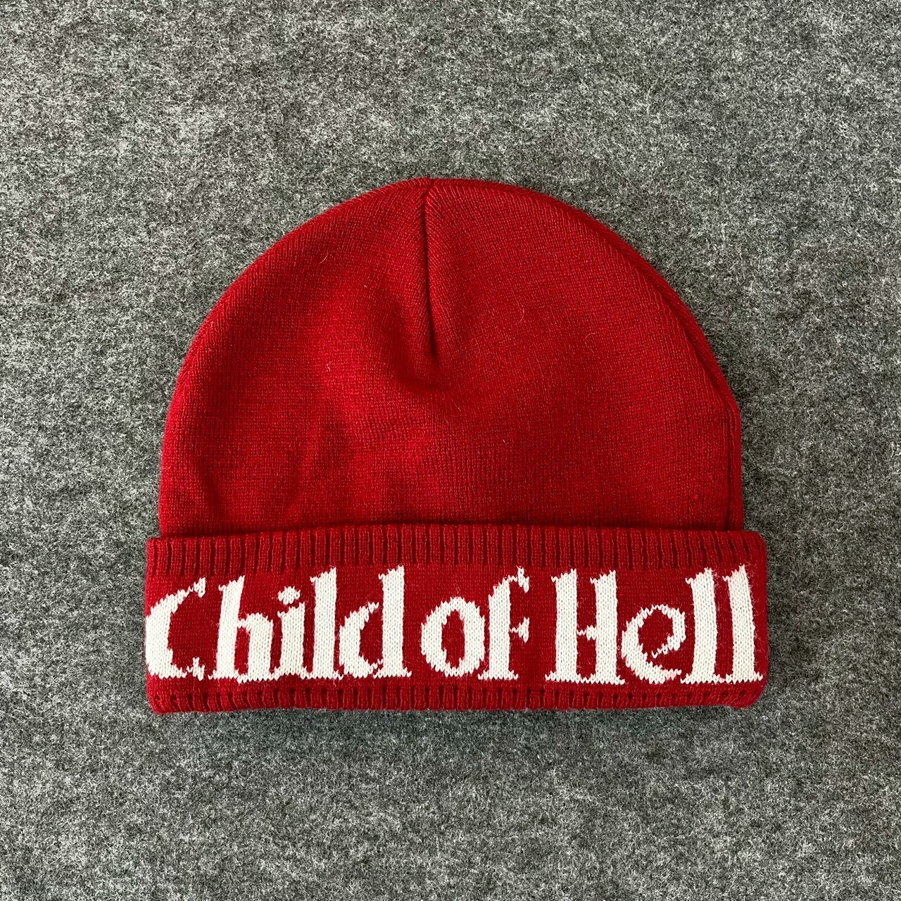 SUPREME CHILD OF HELL KNIT BEANIE RED