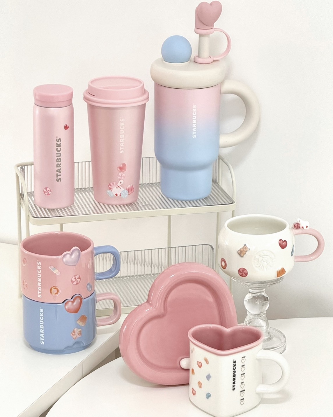 iSNEAKERS | STARBUCKS 星巴克 甜星噗噗鴨系列 情人節新品 不銹鋼杯 保溫杯 隨行杯 手拿杯 馬克杯 水杯