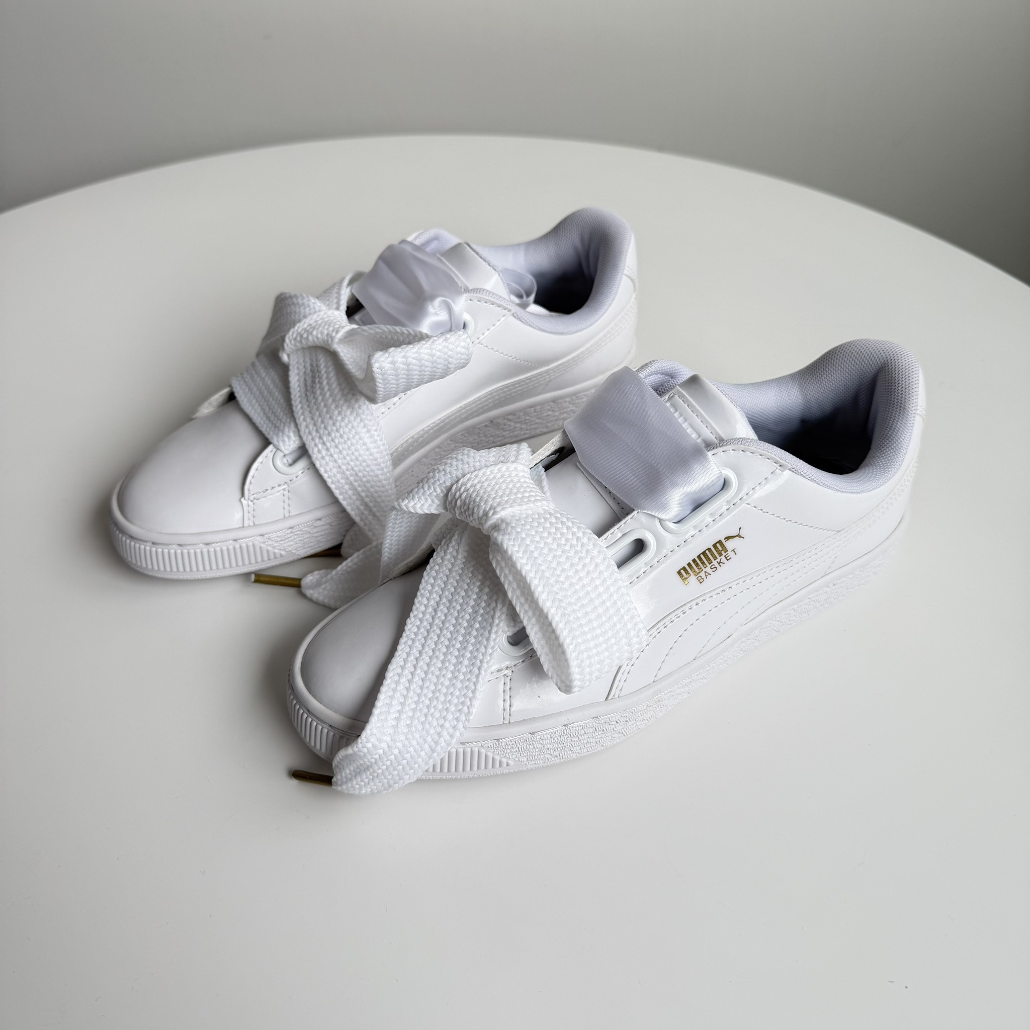 特價出清┃PUMA Basket Heart Patent White 白色 芭蕾 復古