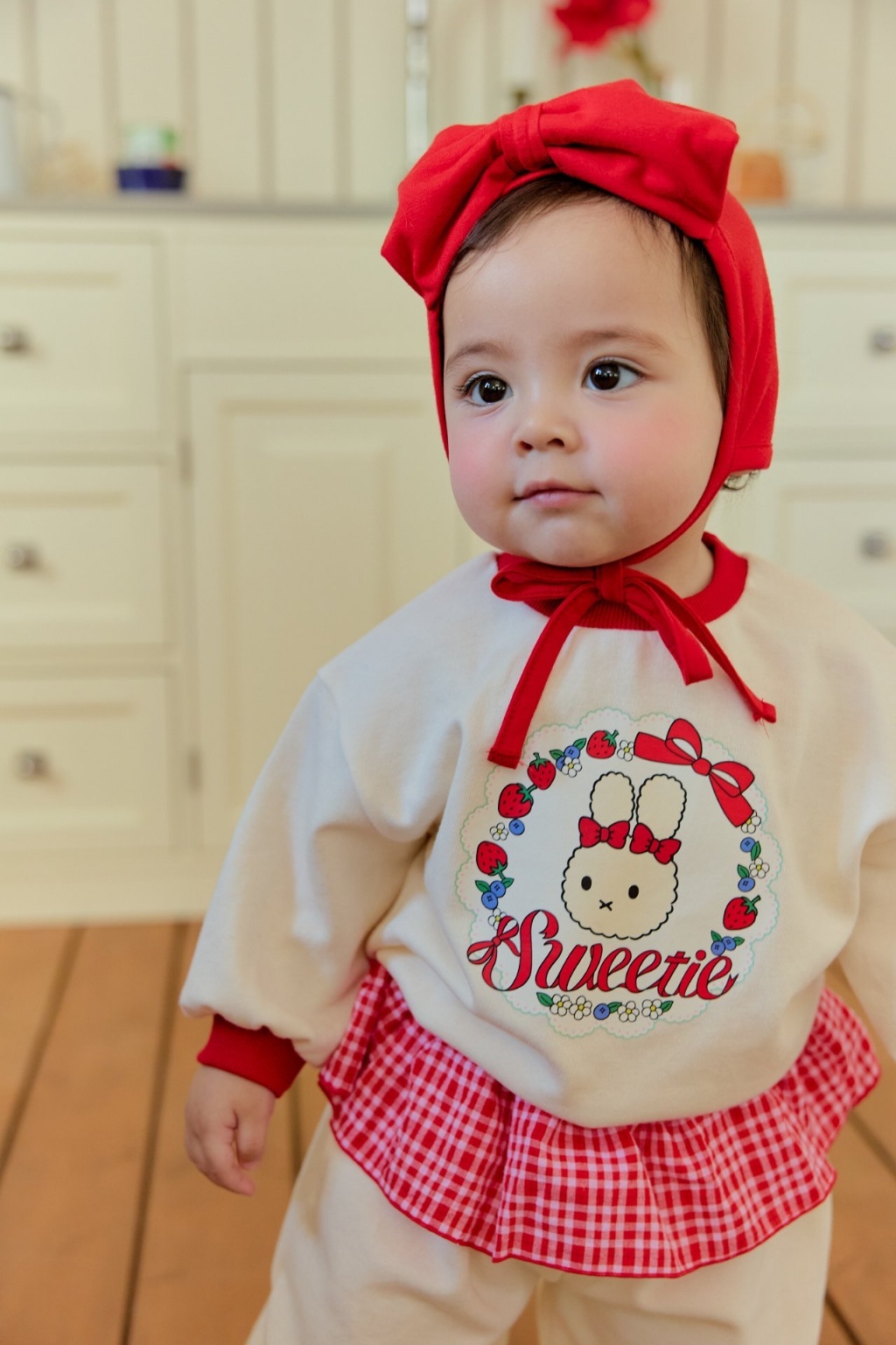 正韓春SERA 蝴蝶結綁帶帽