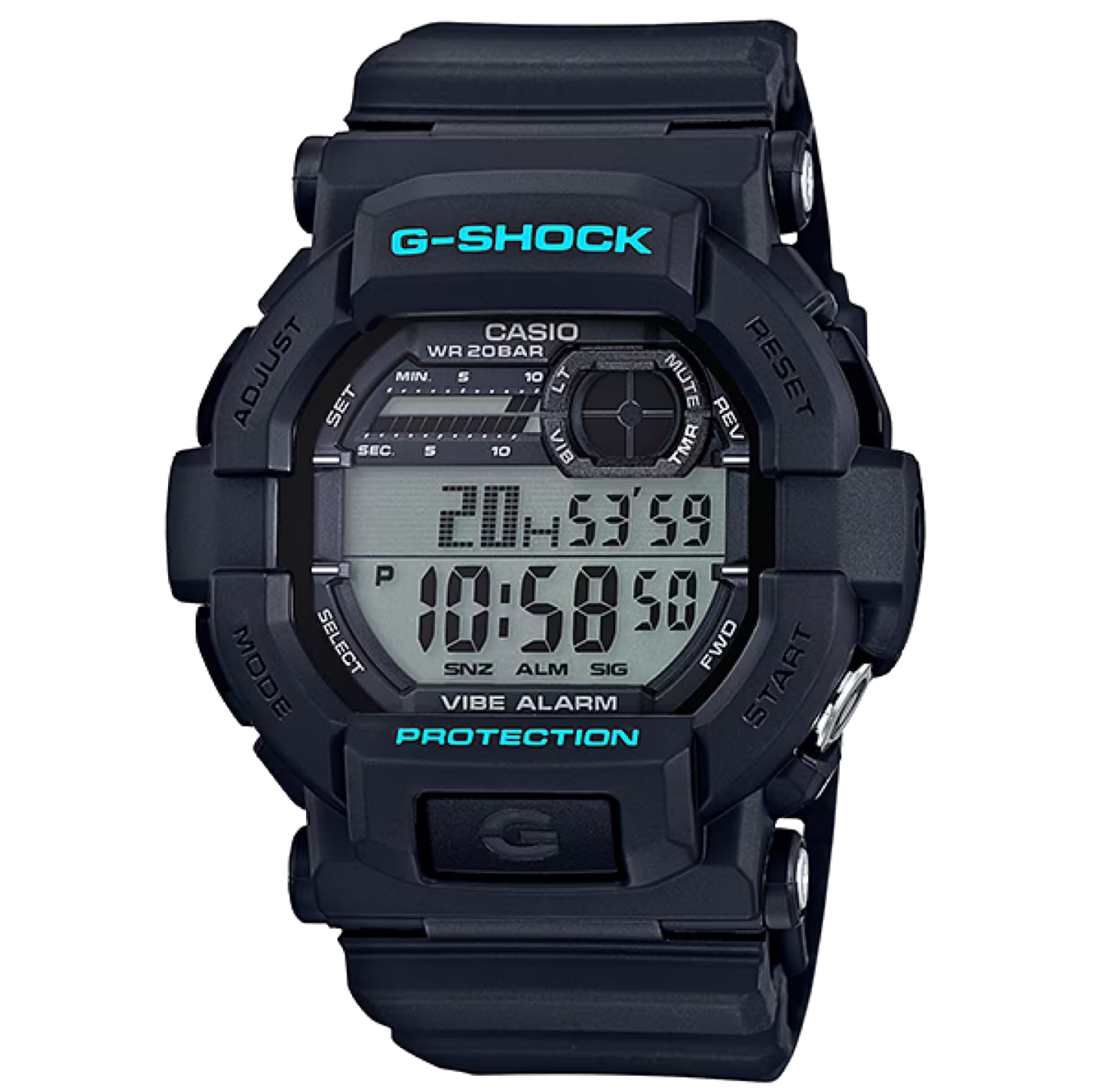 【CASIO 卡西歐】G-SHOCK 錶殼背面配有減震器 電子錶 手錶 GD-350-1C