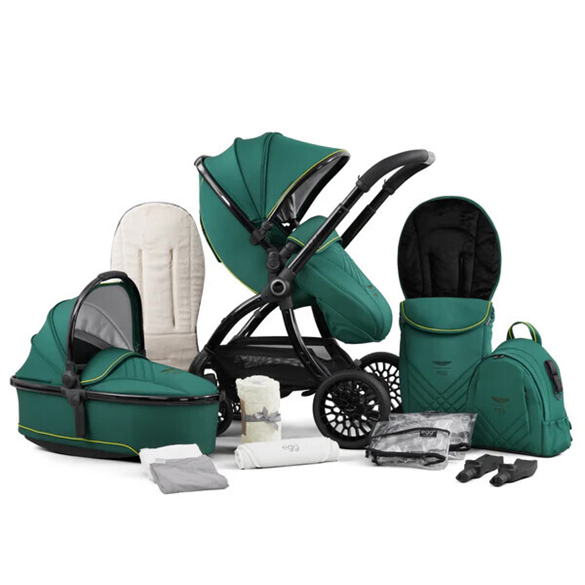 egg3® Aston Martin 嬰兒手推車套裝 - Performance Green