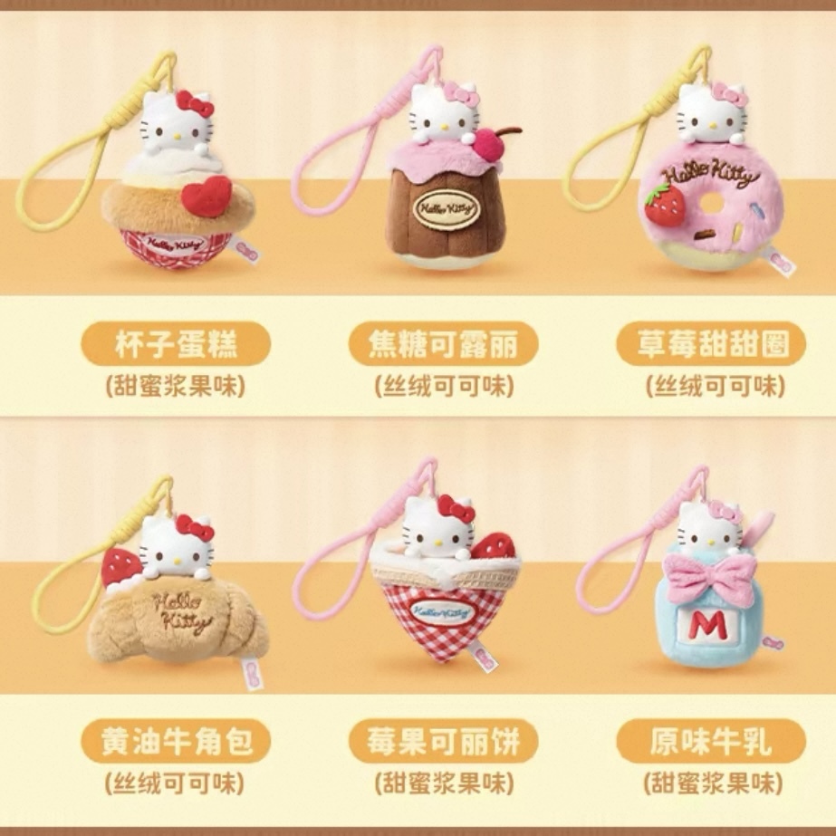馬克圖布 x Hello Kitty 下午茶 毛絨 吊飾 盲盒