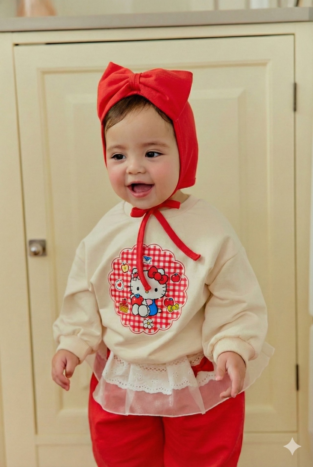 正韓春SERA  蘋果小貓套裝