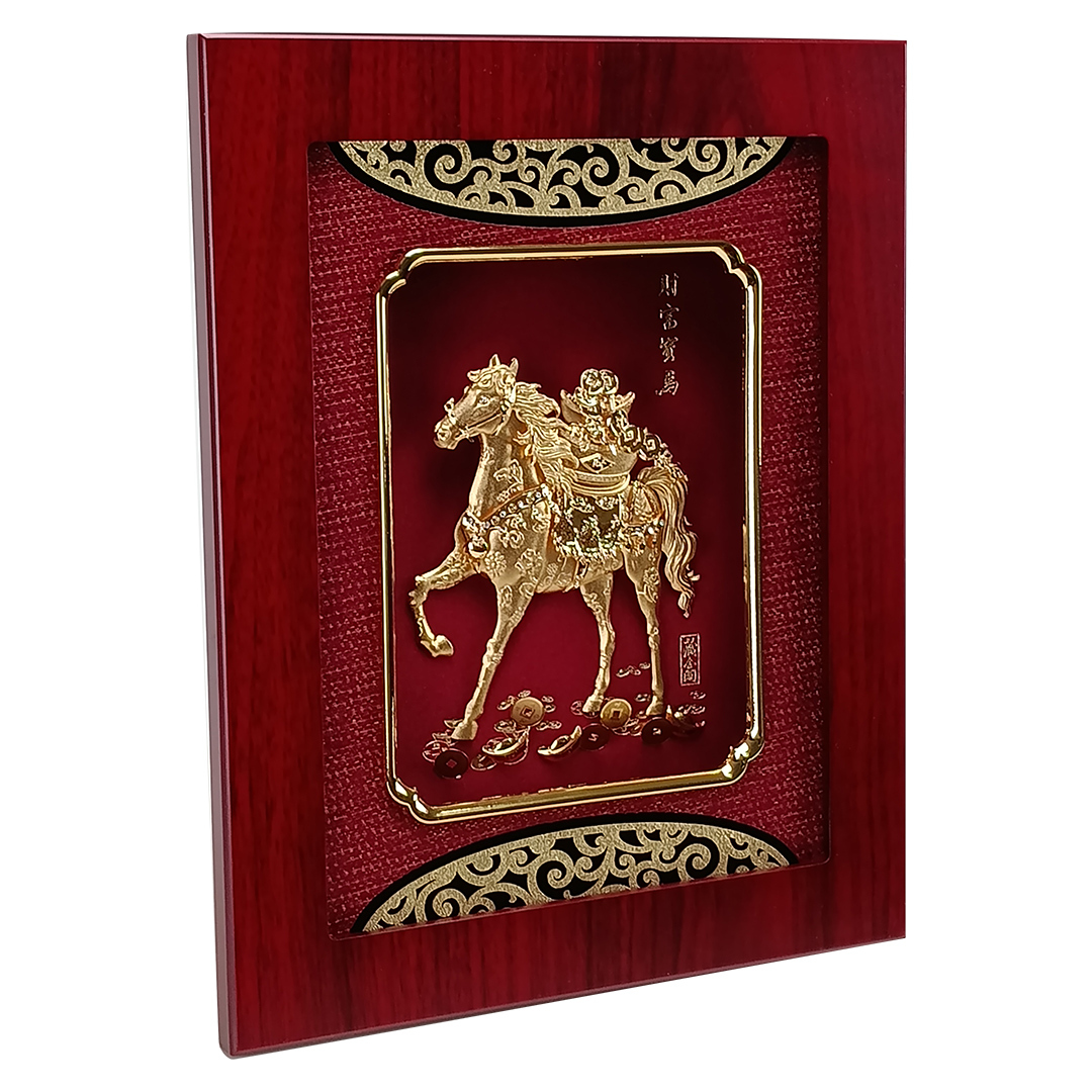 立體金箔畫雅格系列招財寶馬｜招財吉祥藝術擺飾 企業開業升遷送禮推薦