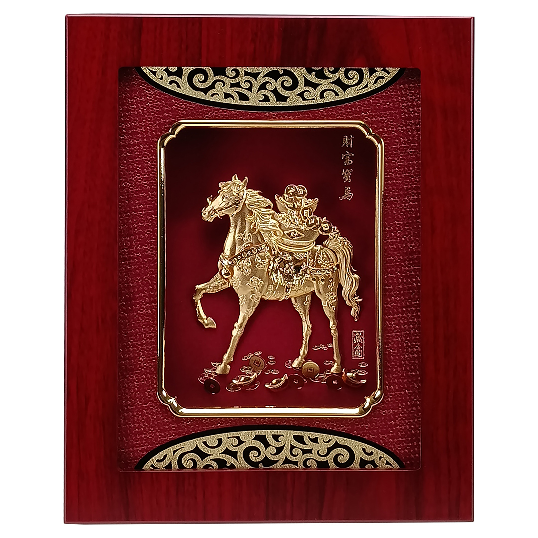 立體金箔畫雅格系列招財寶馬｜招財吉祥藝術擺飾 企業開業升遷送禮推薦