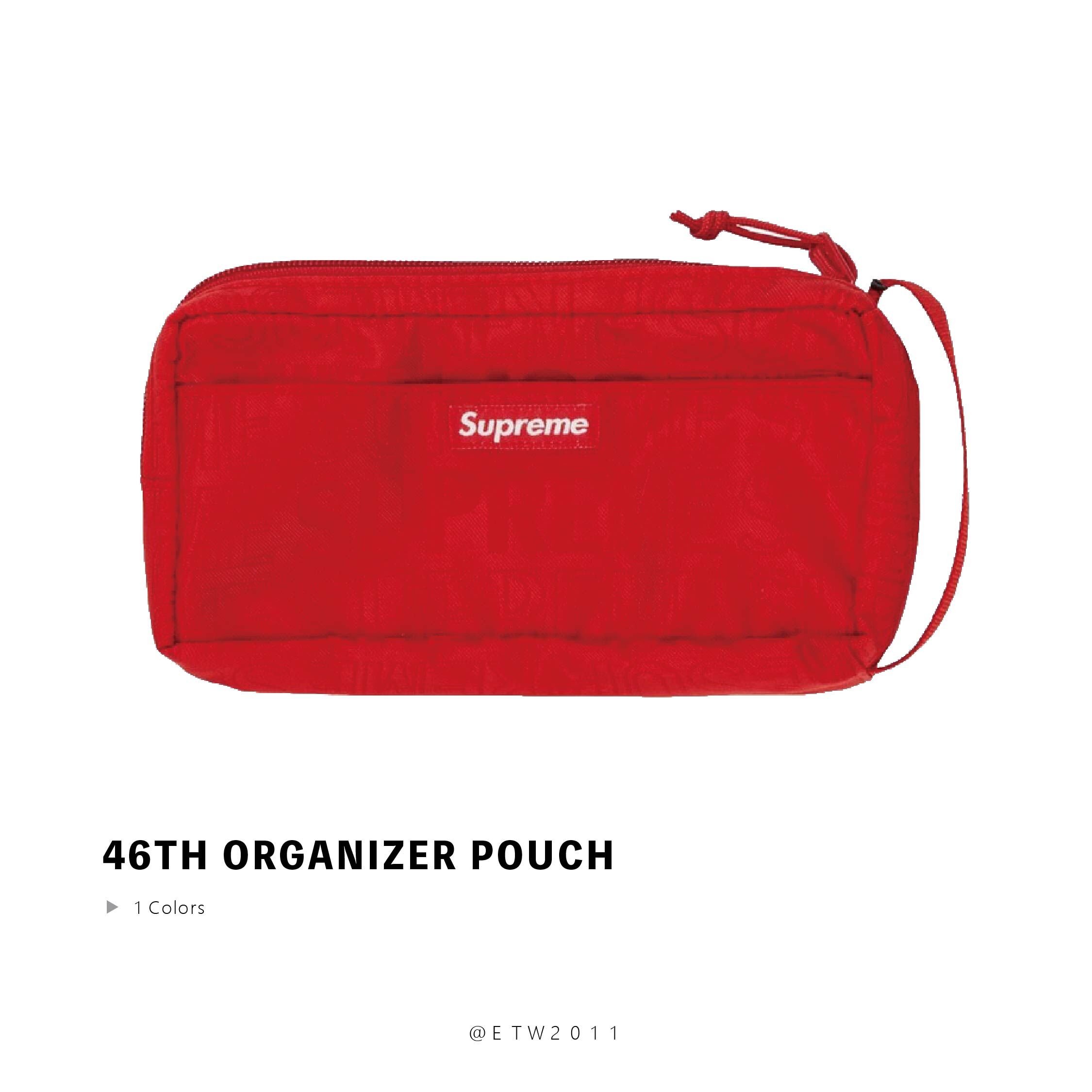 ☆ETW☆【EASY TO WEAR】Supreme 46th Organizer Pouch 手拿包 收納包 現貨 黑 紅