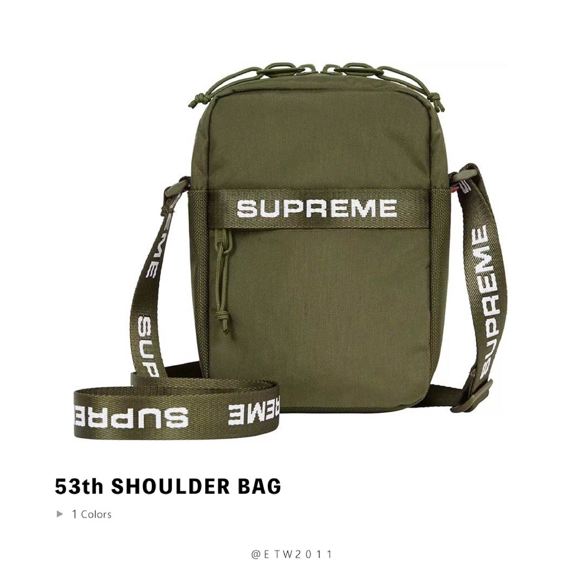 ☆ETW☆【EASY TO WEAR】SUPREME 53th SHOULDER BAG 小包 肩背包  黑  綠 銀 現貨