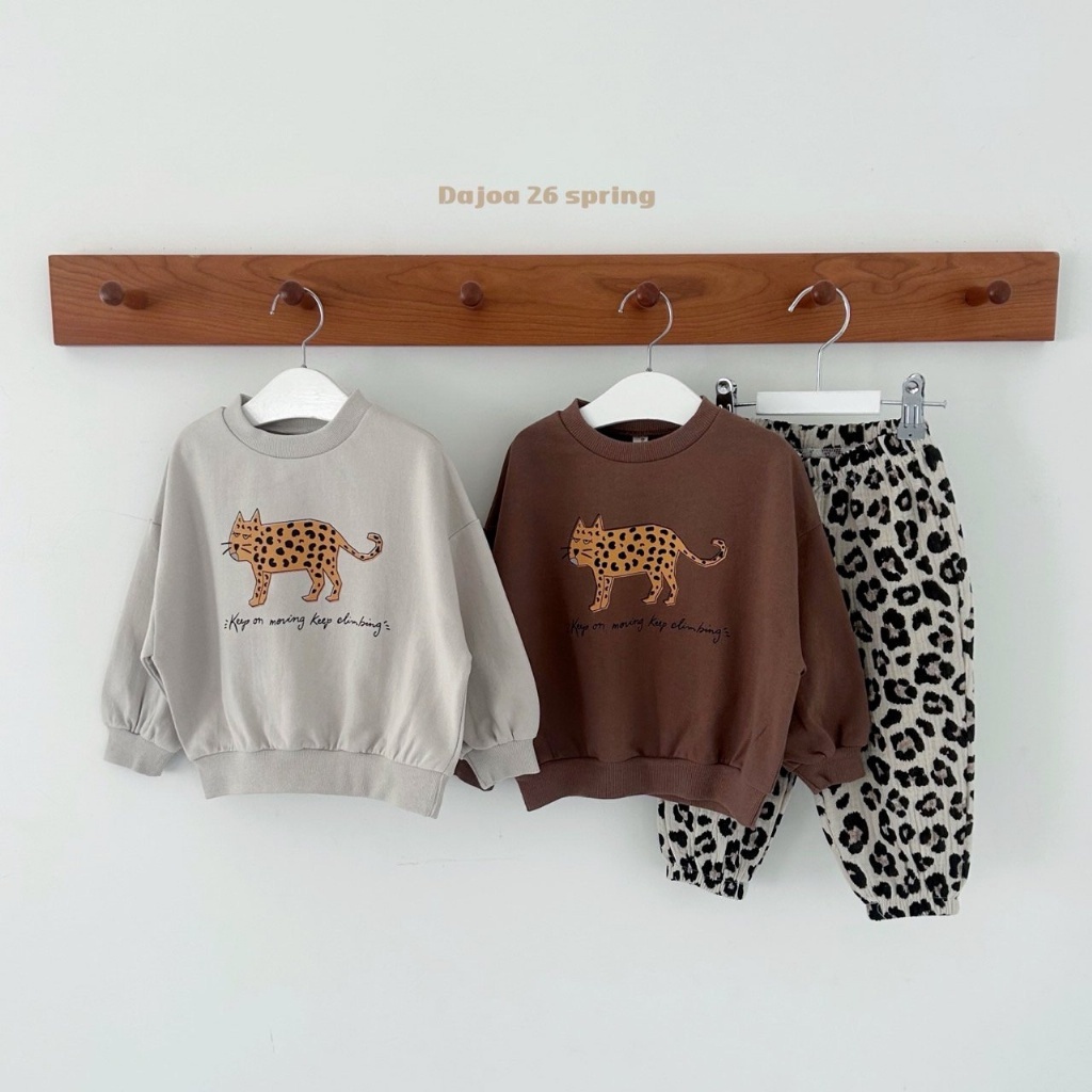 正韓春DAJOA 兩色美洲豹豹紋褲套裝