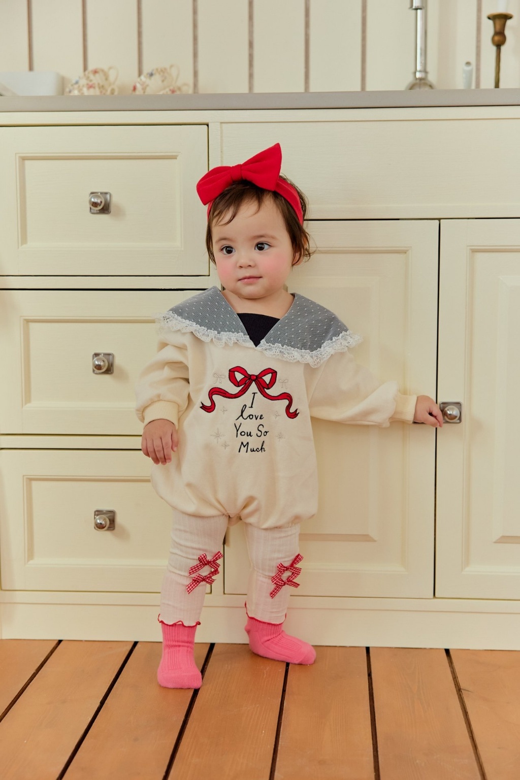 正韓春SERA  蝴蝶結木耳內搭褲