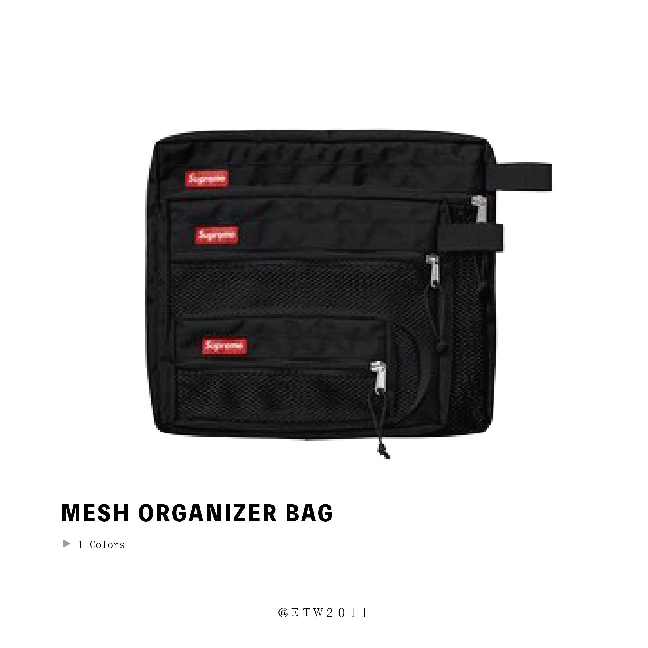 ☆ETW☆【EASY TO WEAR】 SUPREME MESH ORGANIZER BAG 收納袋 收納包 黑 現貨