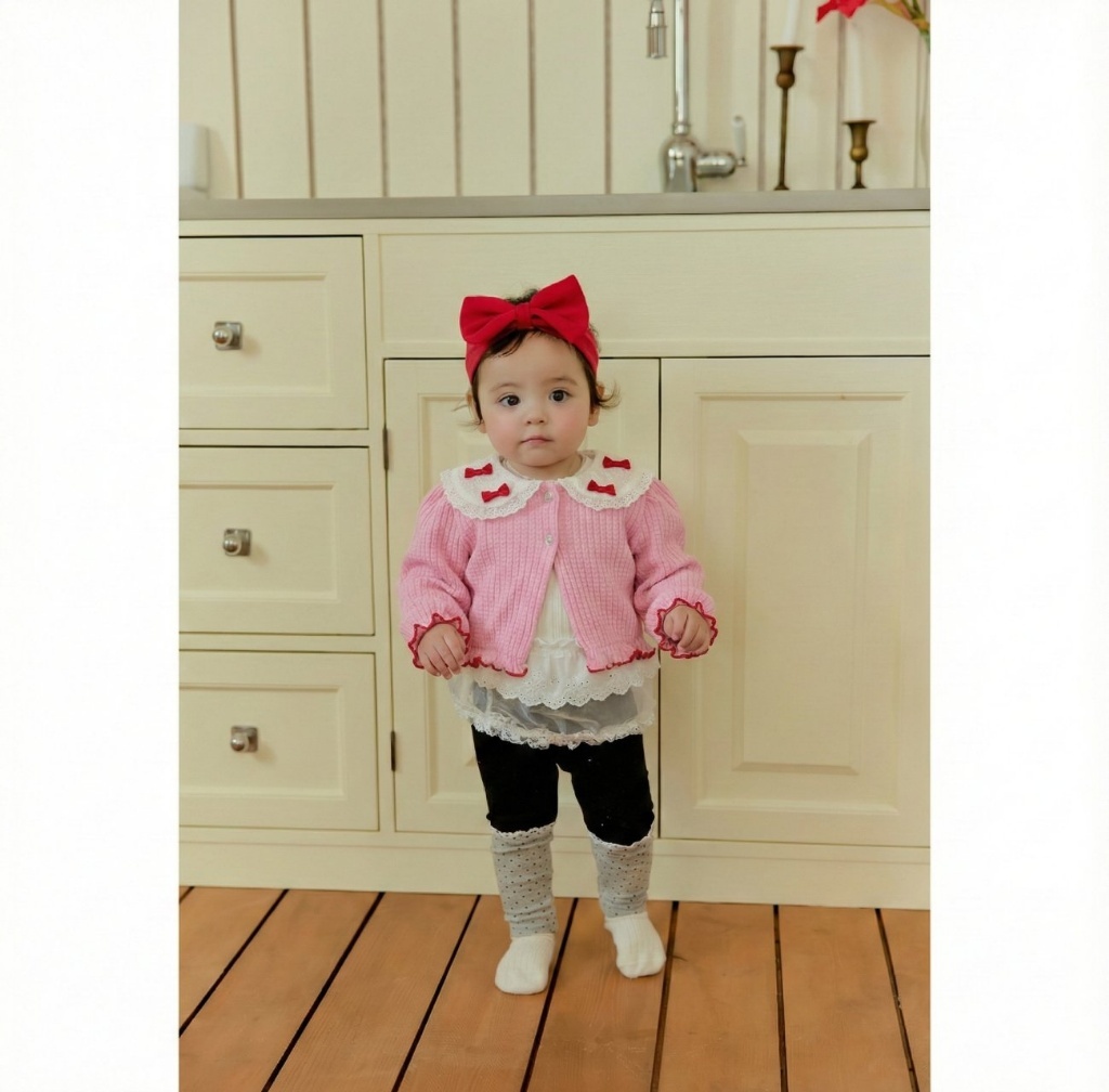 正韓春SERA  蝴蝶結領邊小外套