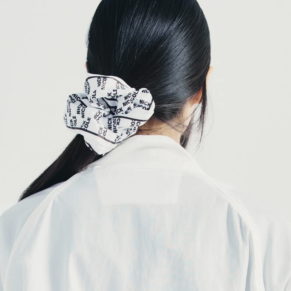NICK & NICOLE LOGO緞面髮圈 大腸髮圈 徐睿知同款 兩色
