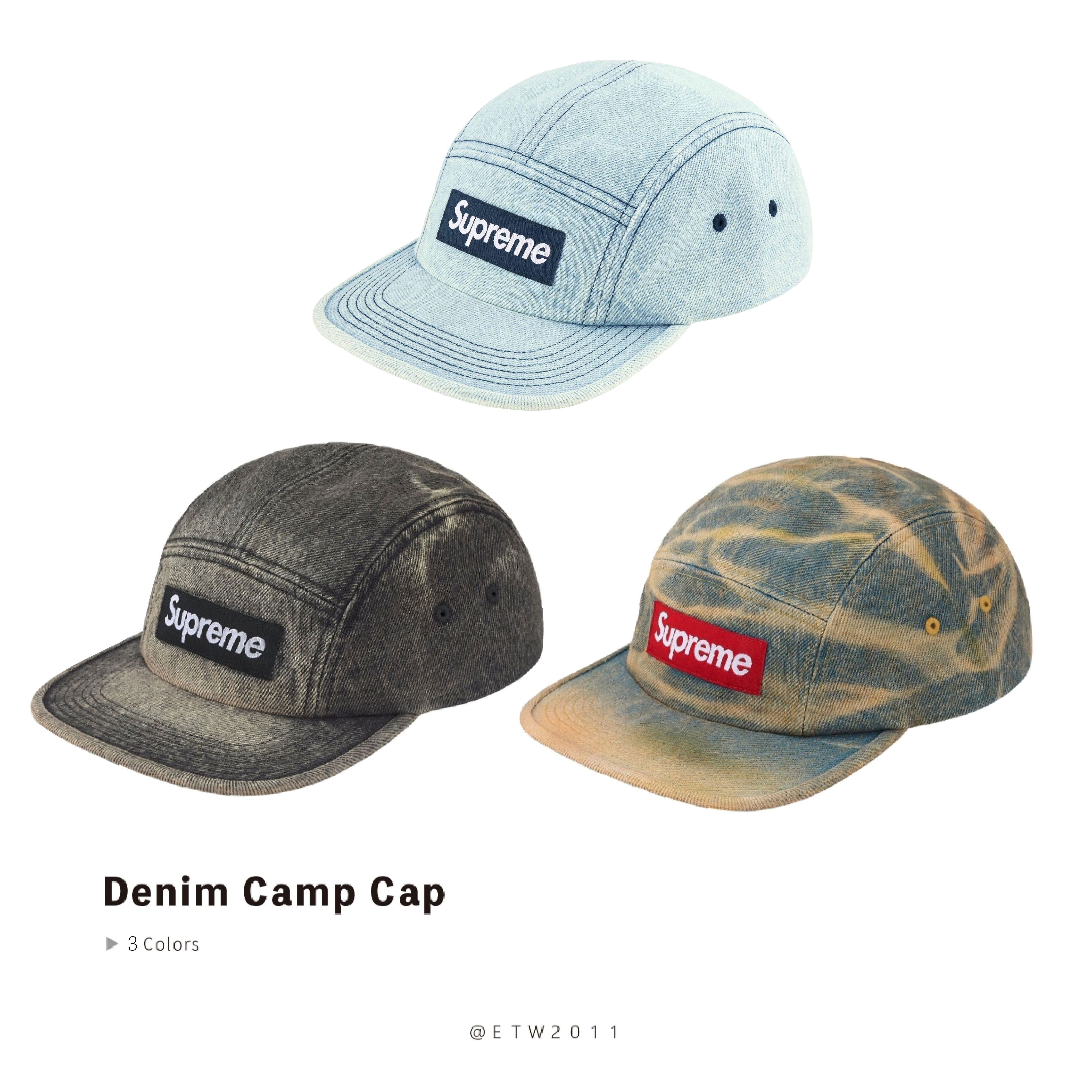 ☆ETW☆【EASY TO WEAR】Supreme 25FW Denim Camp Cap 五分割 老帽 牛仔 水洗